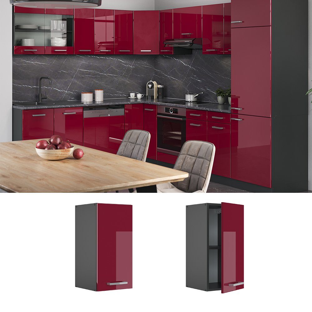 Vicco Hängeschrank R-Line, Bordeaux Hochglanz/Anthrazit, 30 günstig online kaufen