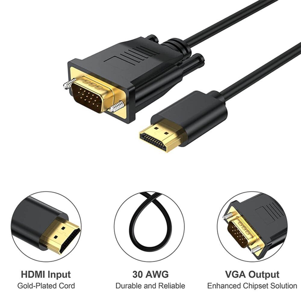 Gravizone HDMI-Kabel, Hdmi, Vga, (50 cm)