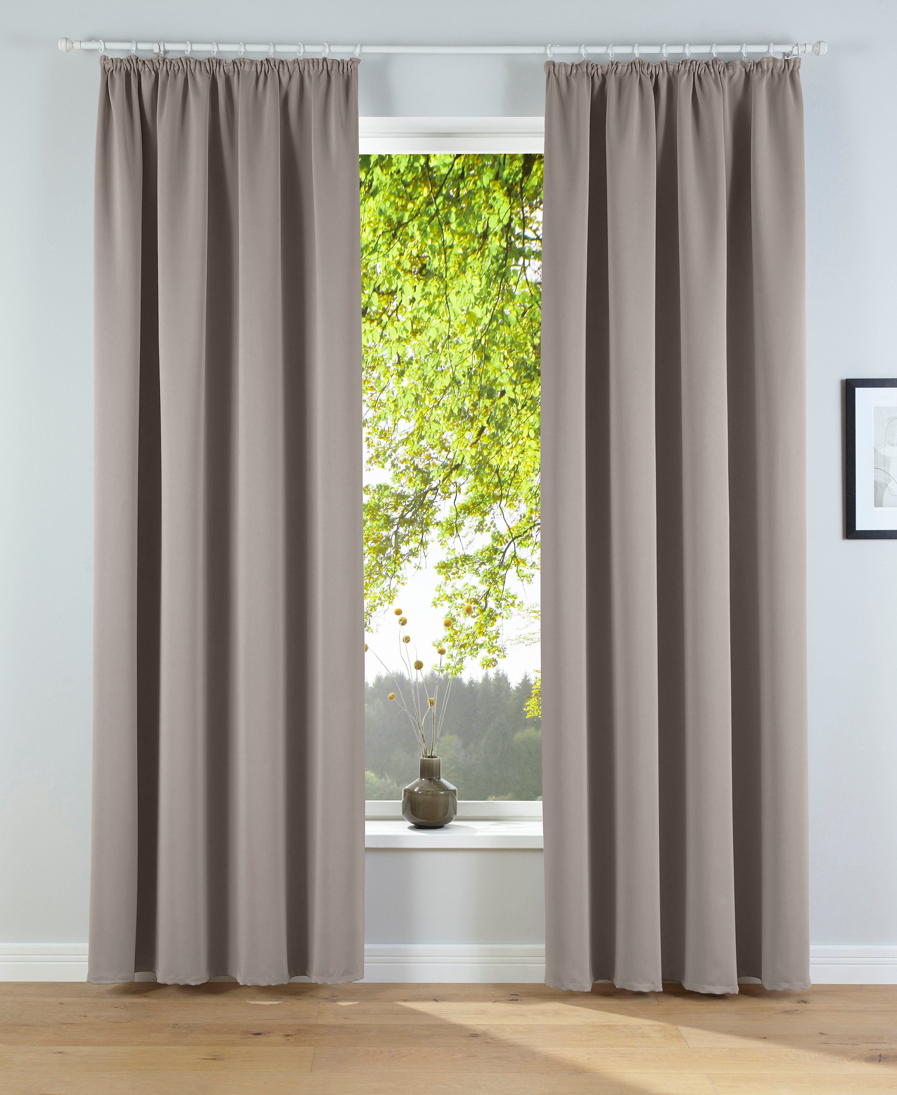 my home Verdunkelungsvorhang Solana, Gardinen mit Kräuselband, Vorhänge, Wo günstig online kaufen