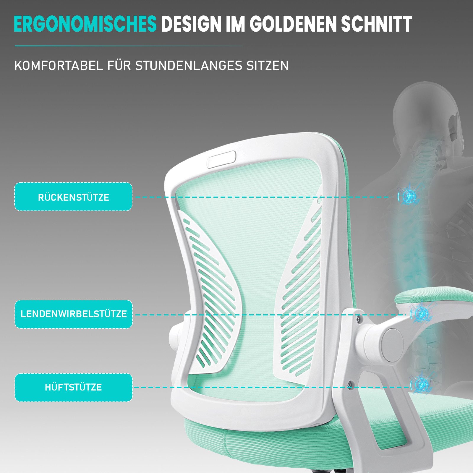 Milacyee Bürostuhl Ergonomisch Bürostuhl Schreibtischstuhl,Stuhl mit günstig online kaufen