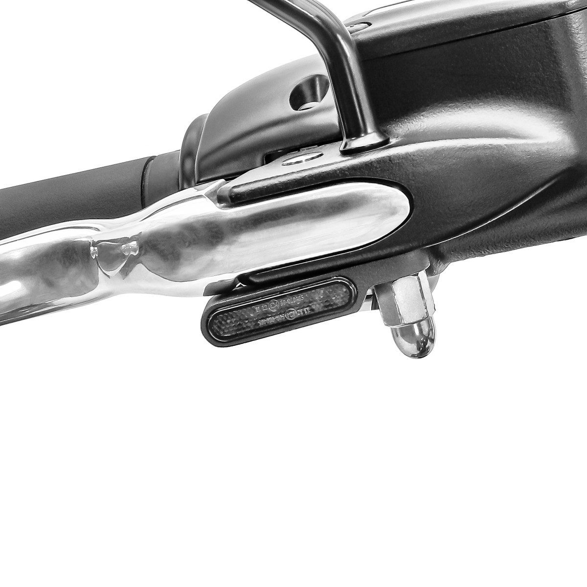 Lumitecs Halter Set: LED Lenkerblinker + Gabelcover passend für Harley Davidson Street