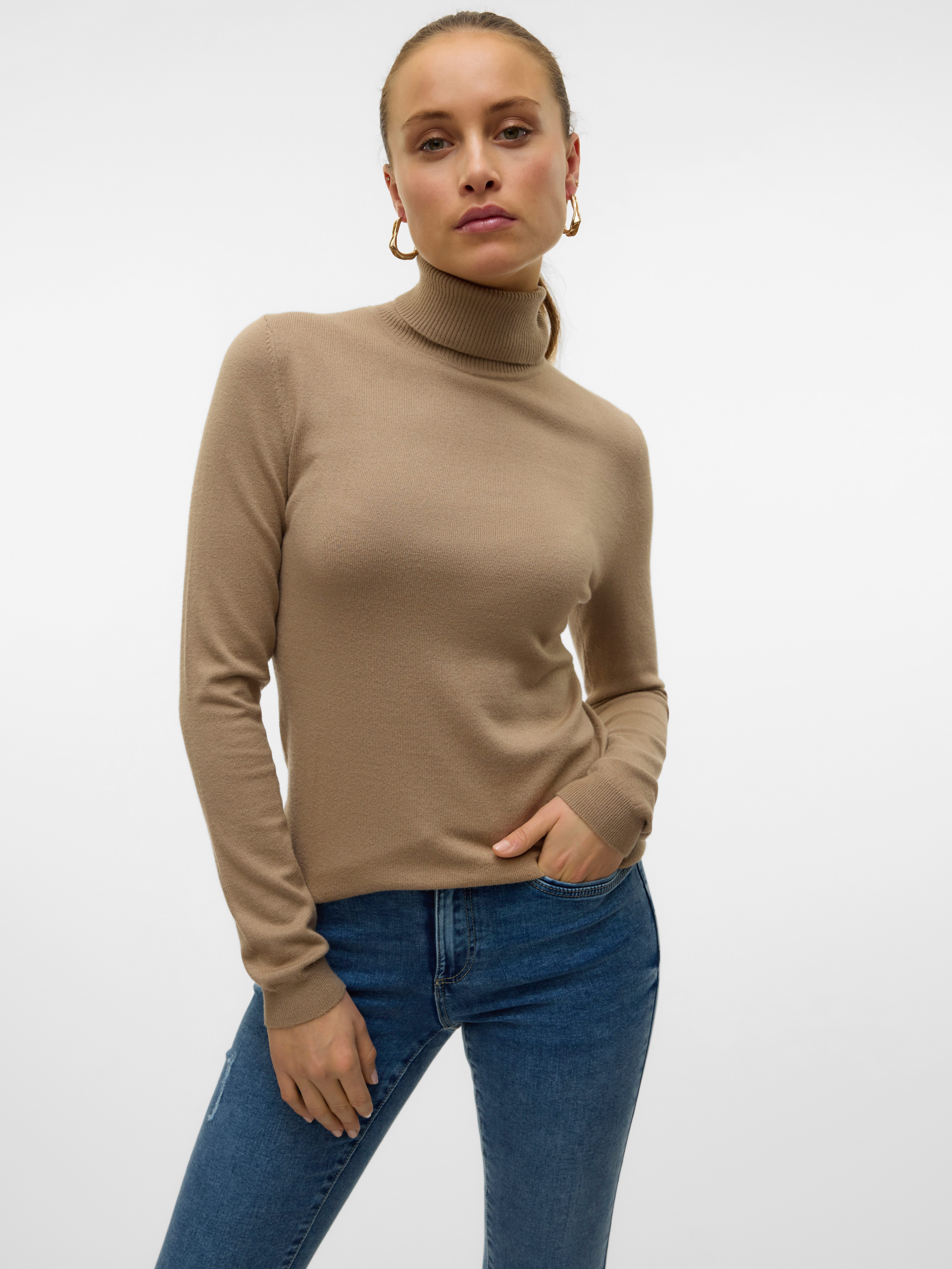 Vero Moda Rollkragenpullover VMHAPPINESS LS ROLLNK PULLOVE GA BOO REP günstig online kaufen