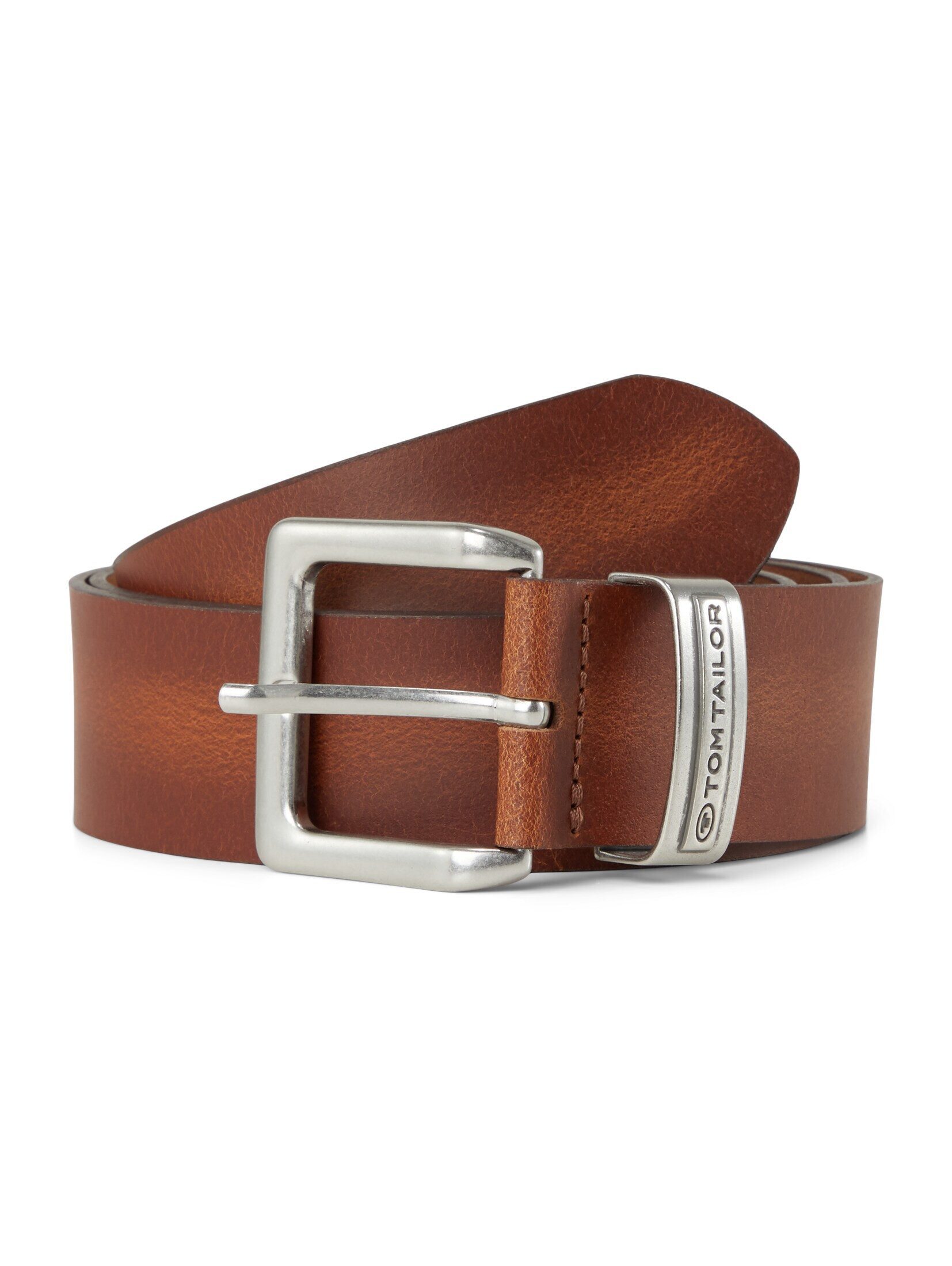 TOM TAILOR Ledergürtel Belts TTTOM Ledergürtel mit eckiger Dornschließe