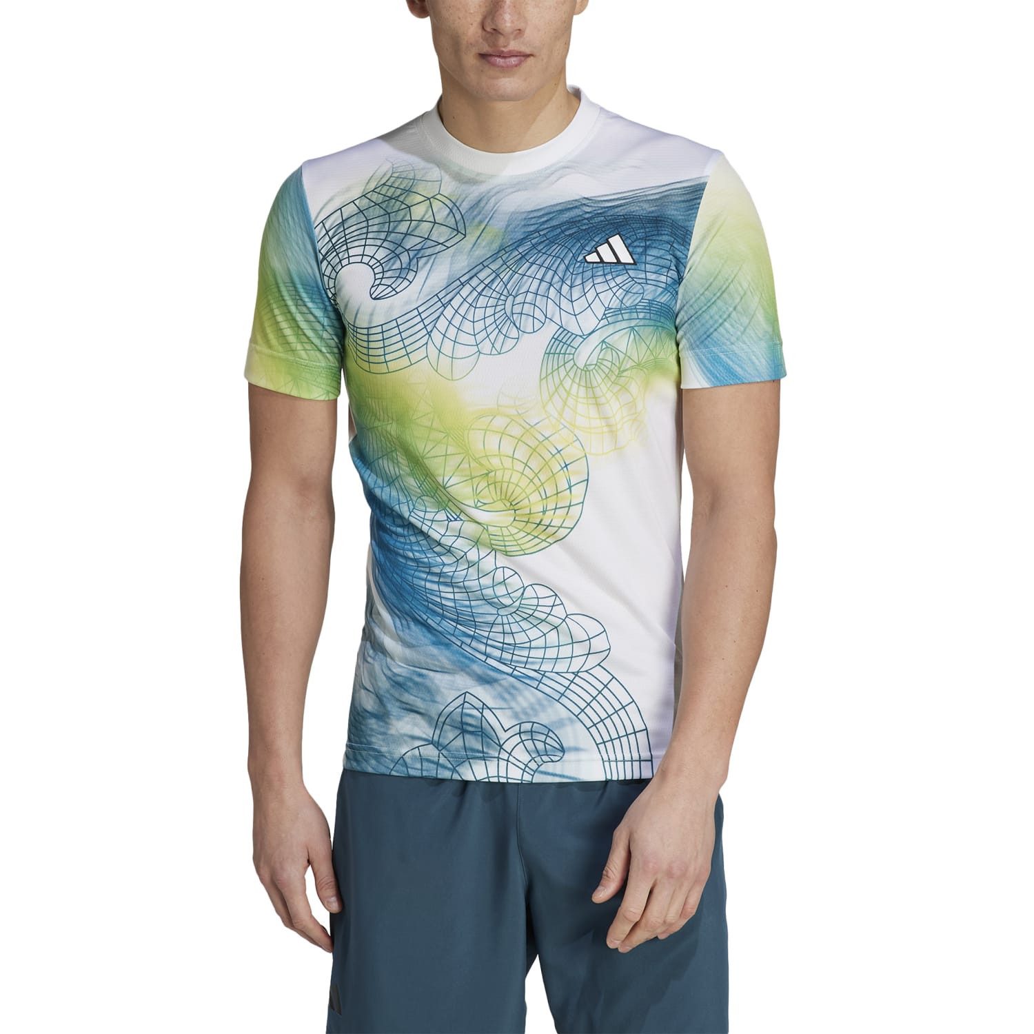 adidas Performance T-Shirt Printed Pro HEAT.RDY weiss/bunt Herren