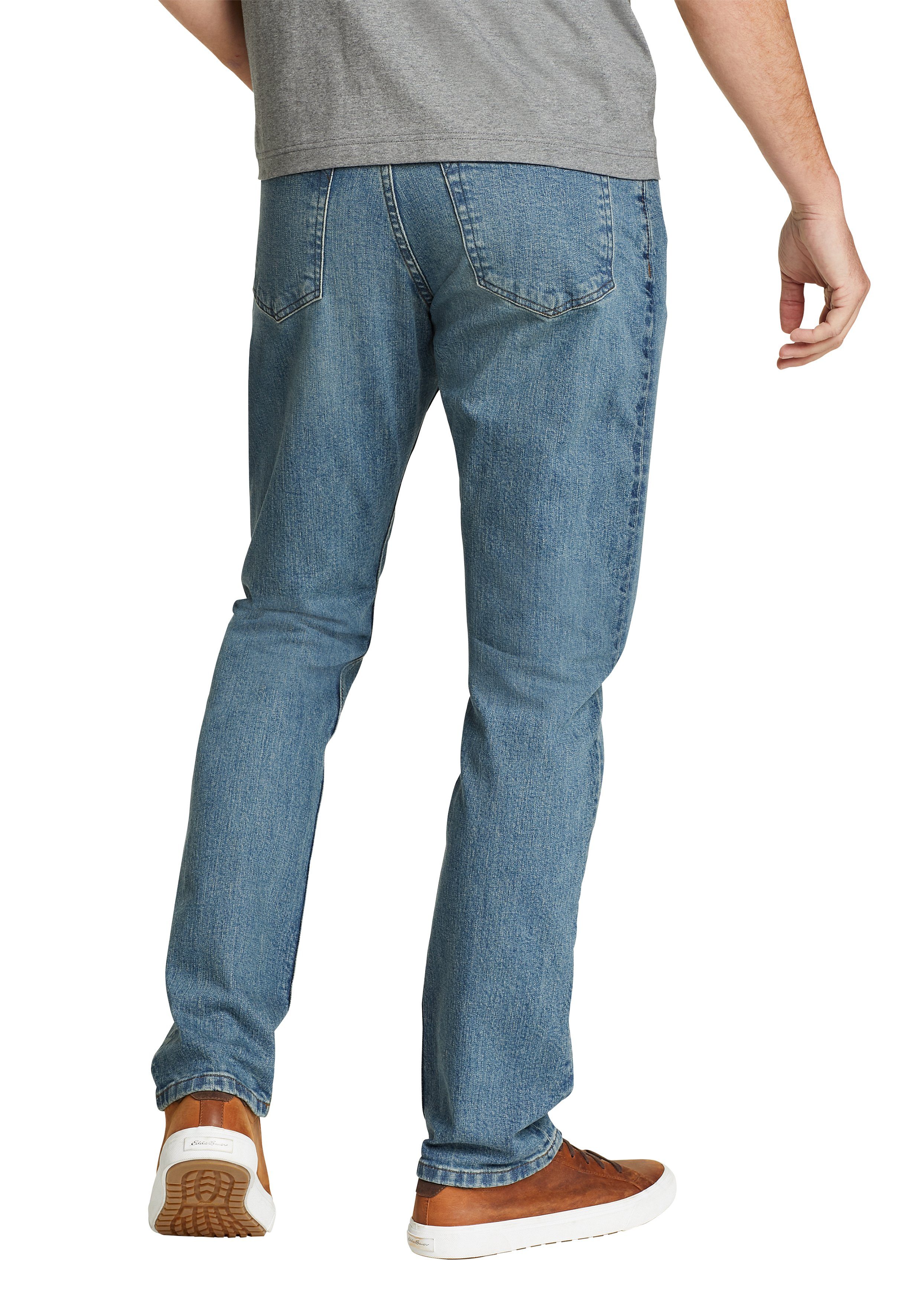 Eddie Bauer 5-Pocket-Jeans H2Low Flex Rauchiges fit Straight Blau - Jeans
