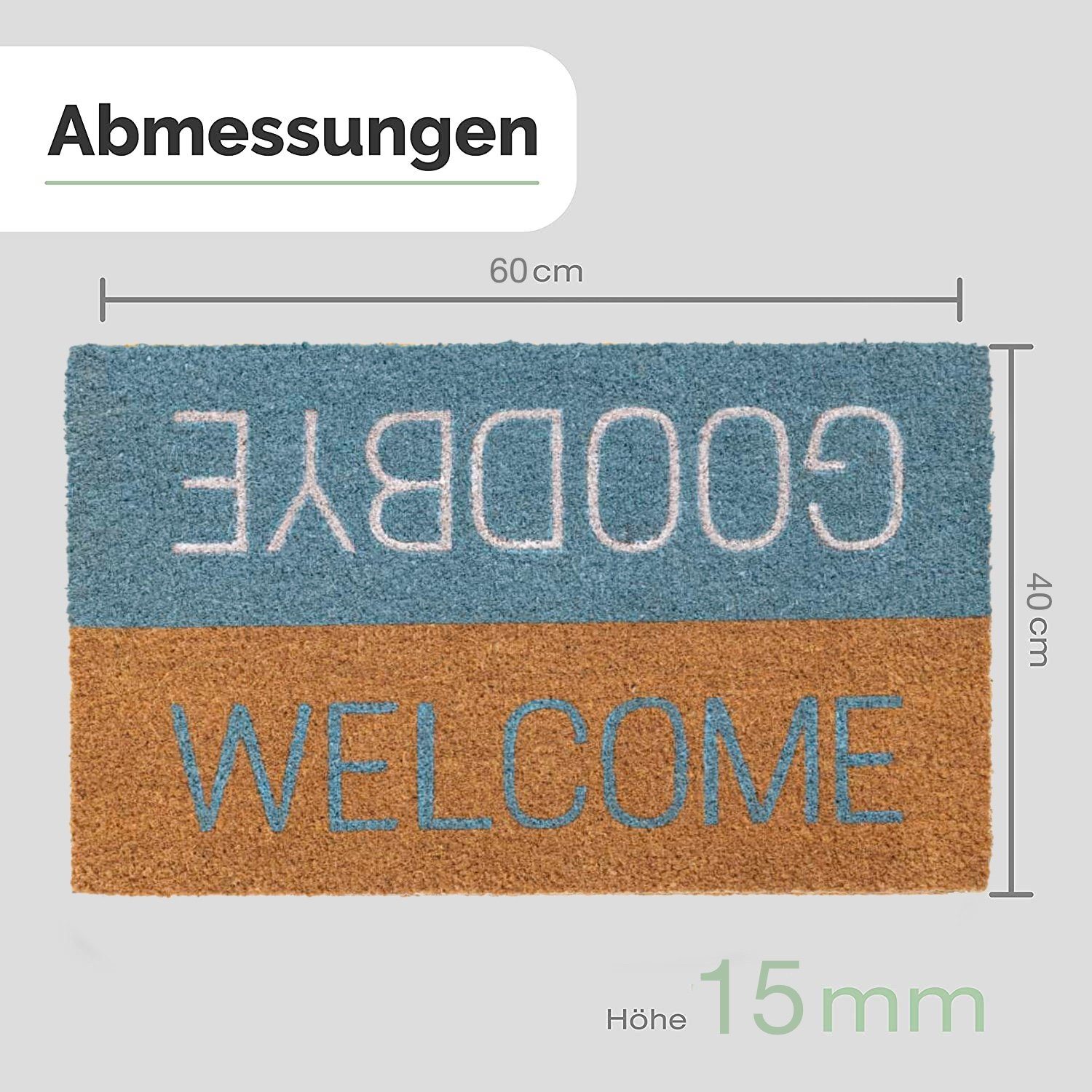 Entrando Fußmatte Kokosfußmatte, Rechteckig, Höhe: 15 günstig online kaufen