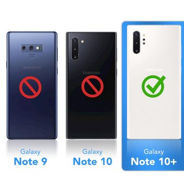 EAZY CASE Handyhülle Slimcover Clear für Samsung Galaxy Note 10 Plus 6,8 Zoll, durchsichtige Hülle Ultra Dünn Silikon Backcover TPU Telefonhülle Klar