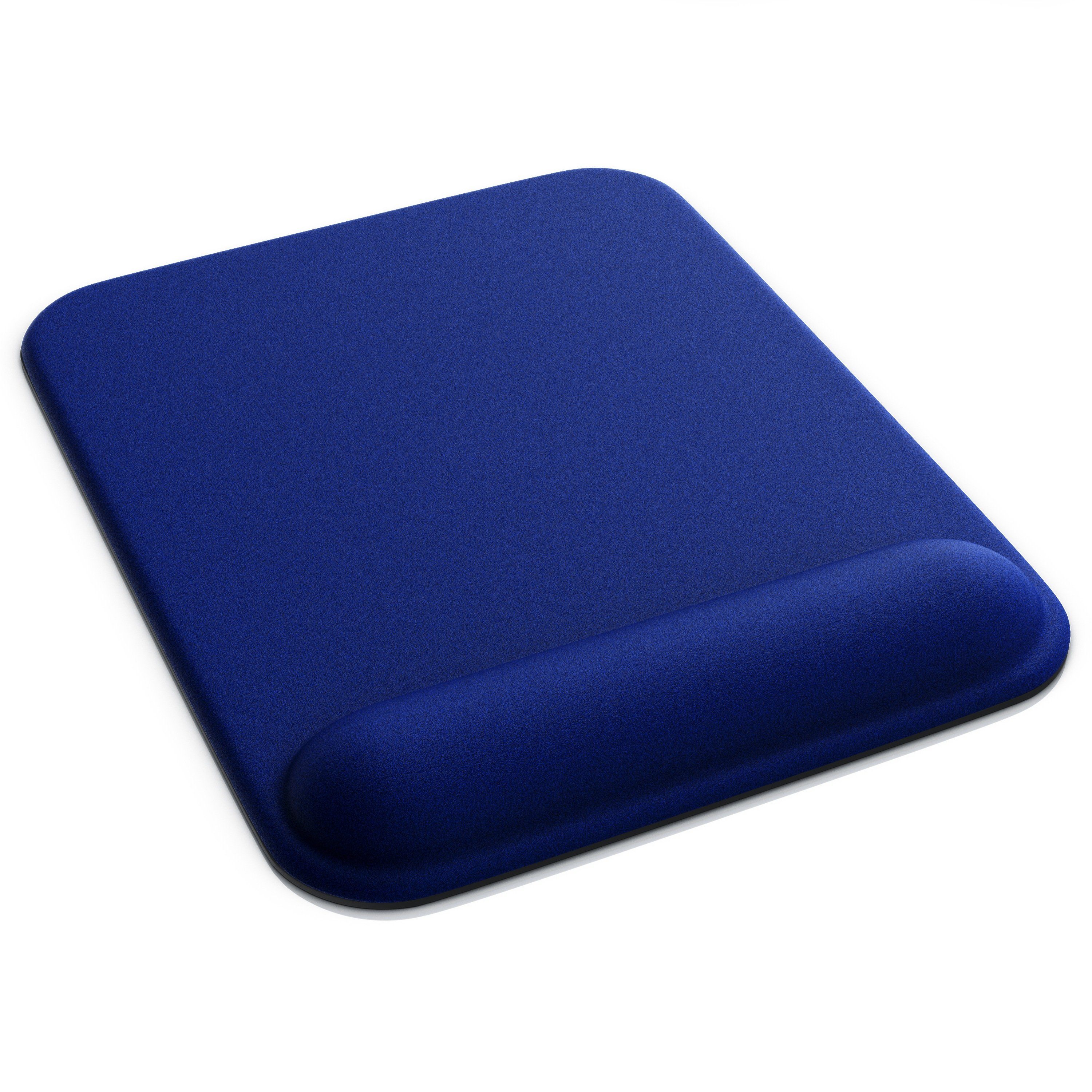 CSL Gaming Mauspad Office Gel Mousepad mit Handgelenkpolster 225 x 280 x 20 mm (1-St), Handballenauflage, Gelpolster ergonomisch, abwaschbar, dunkelblau