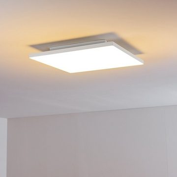 hofstein Panel »Vacil« LED Panel dimmbar aus Aluminiumin Weiß, 3000 Kelvin, 240-2400 Lumen, eckiges Deckenpanel in flachem Design, Fernbedienung