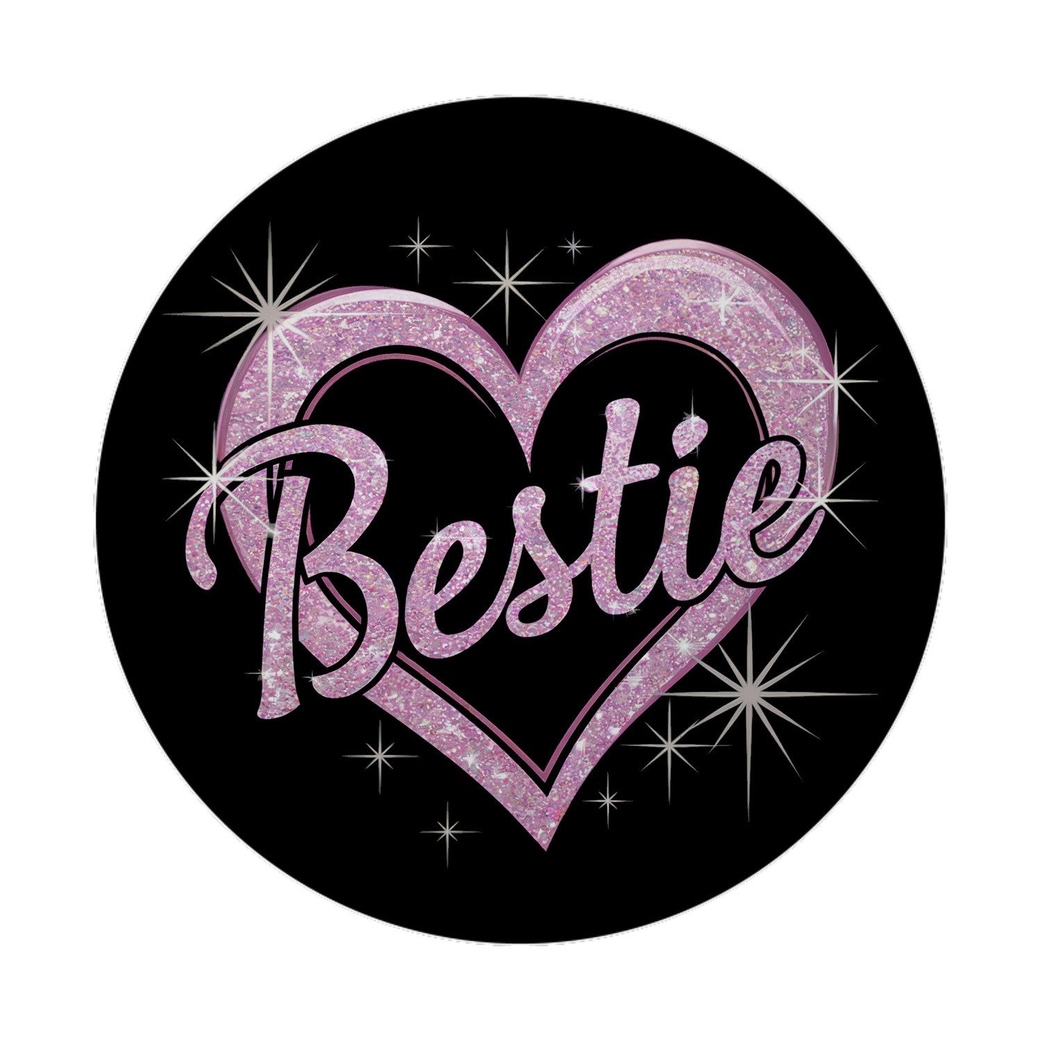 speecheese Magnet Glitzerndes Pinkes Herz Bestie Magnet
