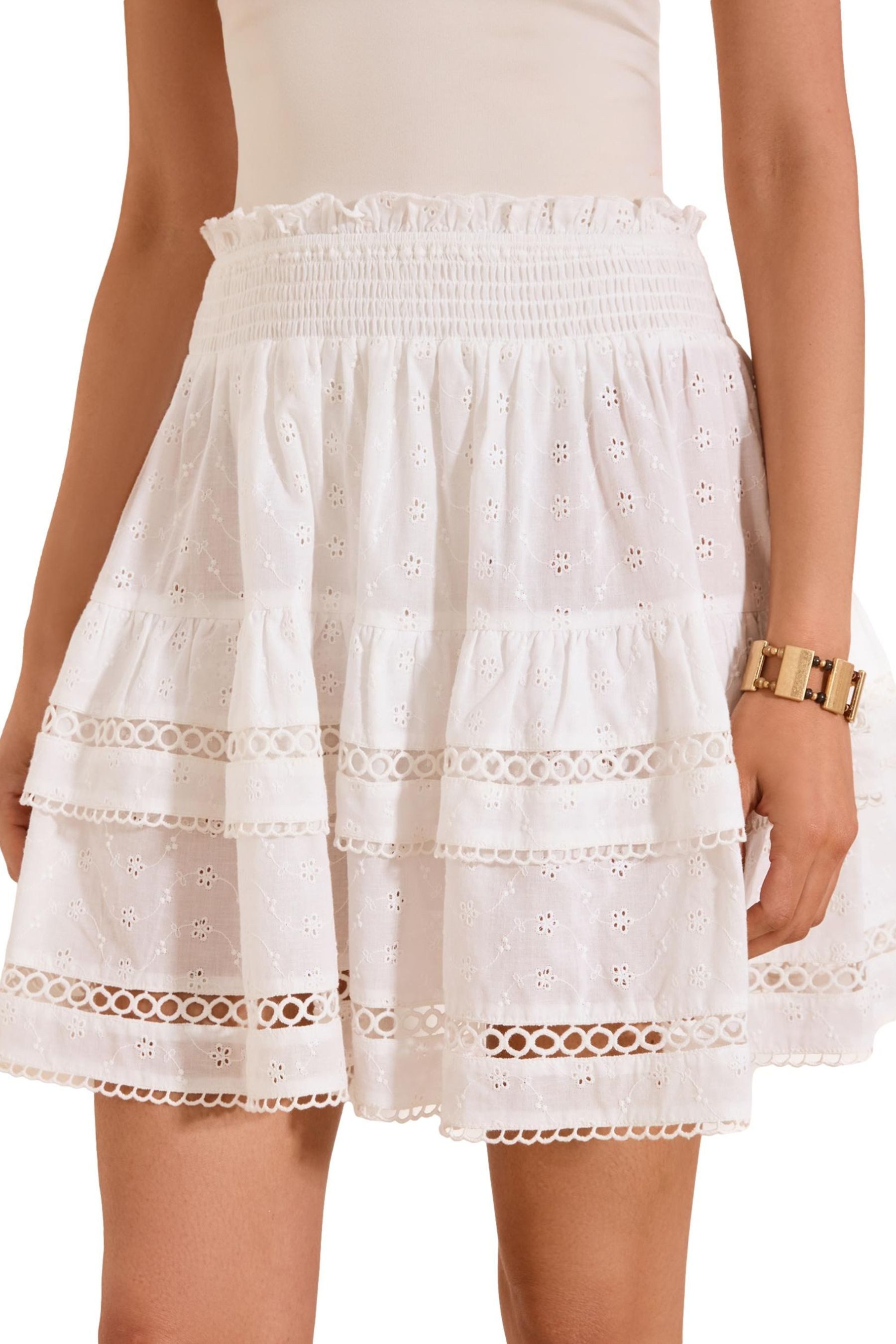 LIPSY Strandrock Lipsy Cover-up mit Bardot-Ausschnitt + Minirock (1-tlg)
