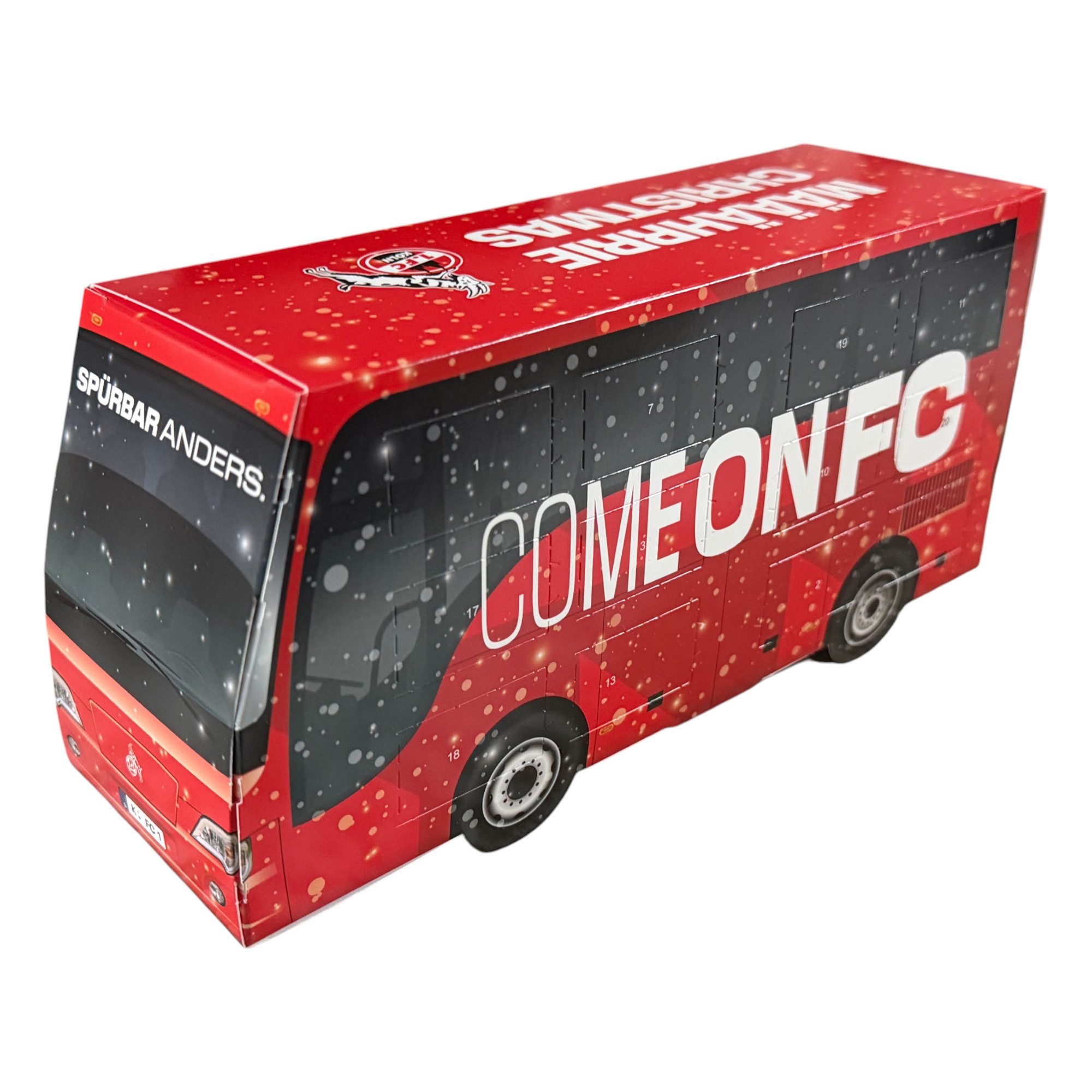 1. FC Köln Adventskalender Mannschaftsbus 2025 mit 24 Türchen
