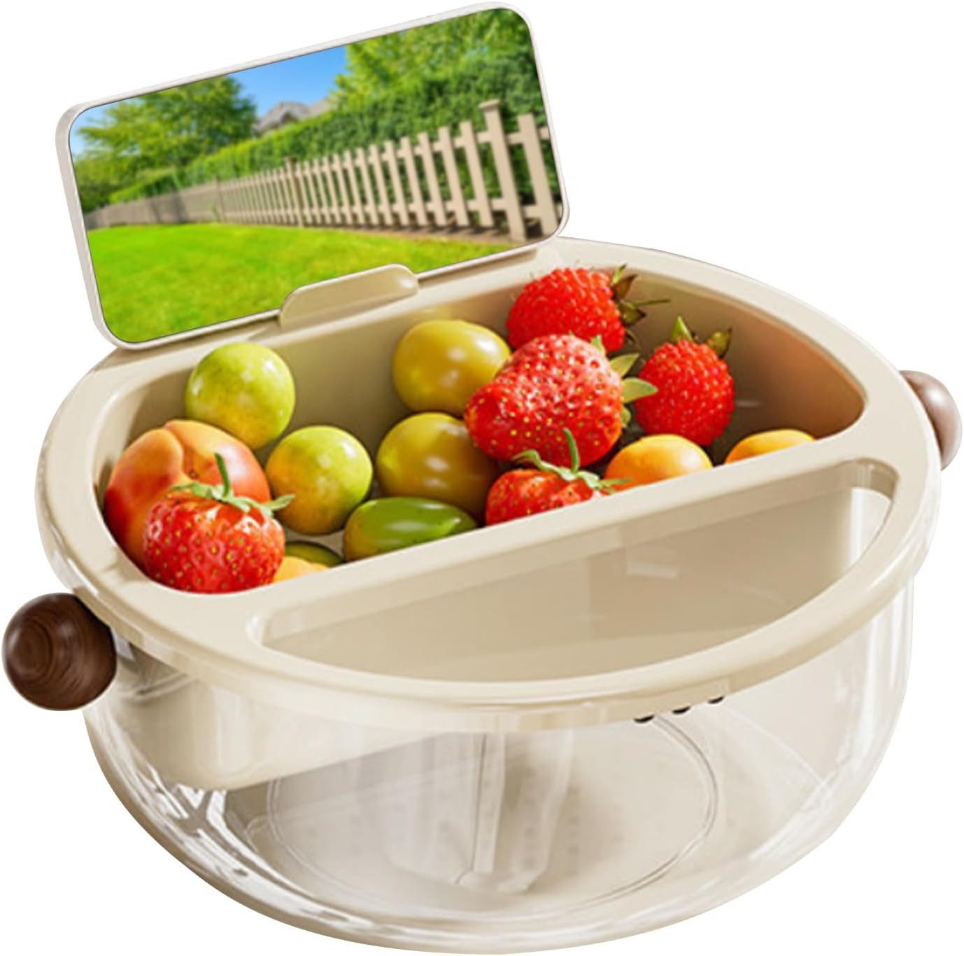 FELIXLEO Kühlpad Abnehmbare Fächer trennen Snacks und Obst für einfaches Servieren, 1-tlg.