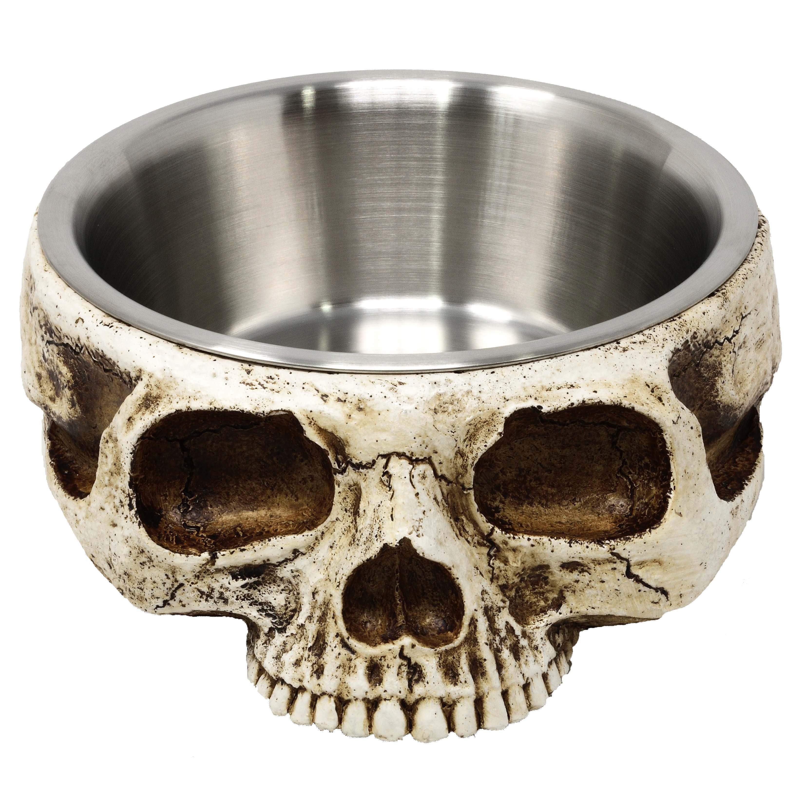 MystiCalls Futternapf Gothic Hunde Futterschüssel in Form eines Totenkopf - Skull Futternapf, Die etwas andere Futterschüssel!
