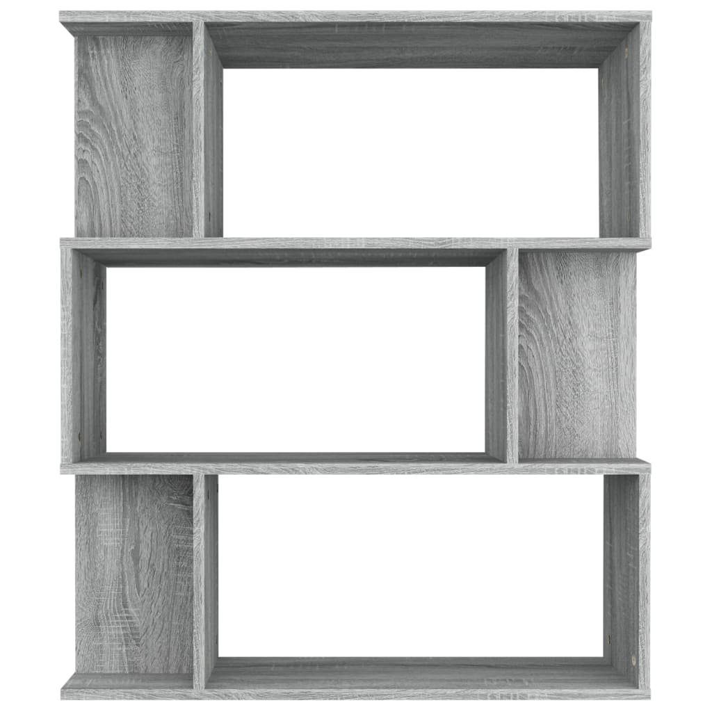 cm Grau 80x24x96 Sonoma Bücherregal/Raumteiler vidaXL Holzwerkstoff, Bücherregal 1-tlg.