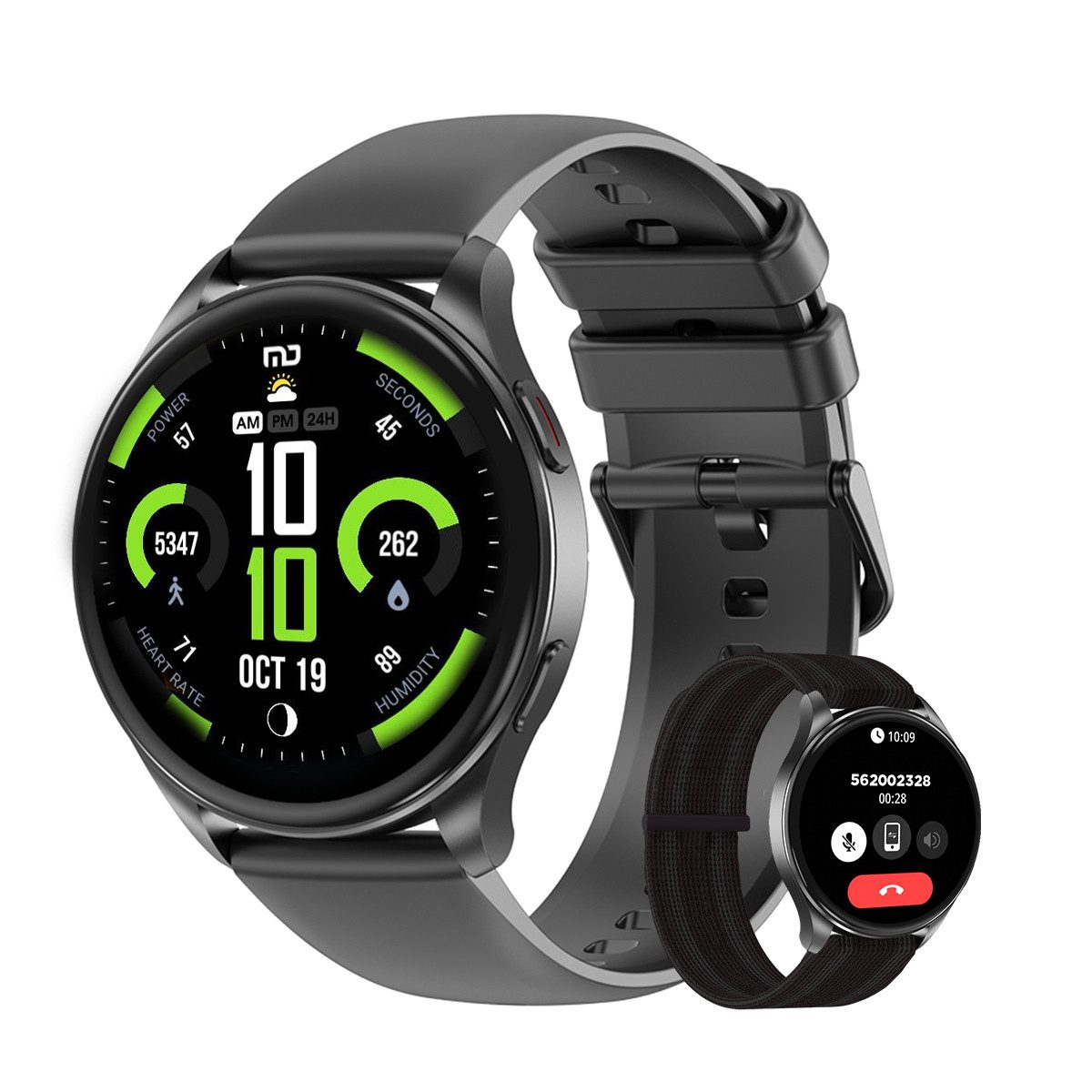 blackview X20 AMOLED 1,43" Smartwatch, mehrsprache, Pulsuhr und Fitness Tracker, Wasserdicht, für Android IOS