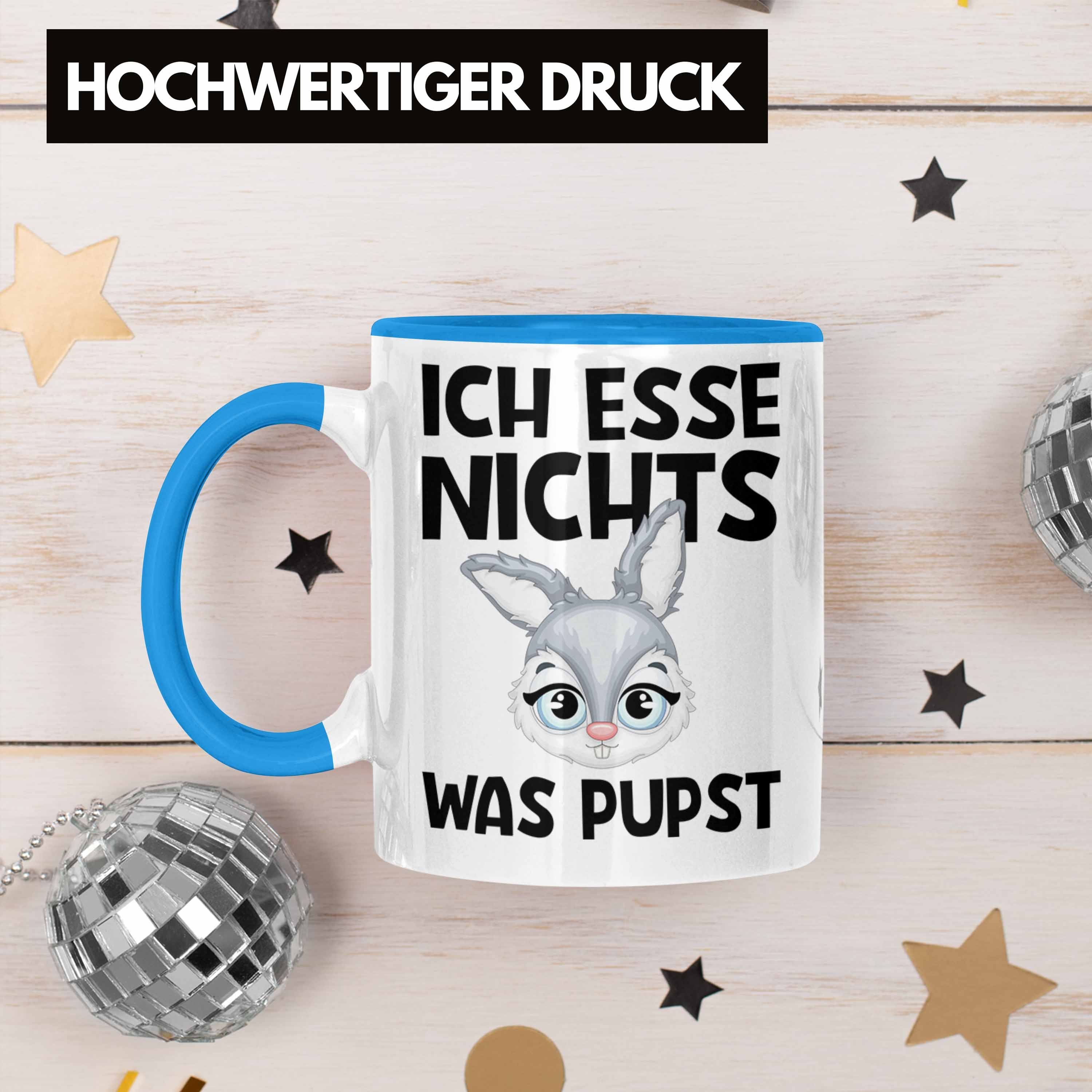 Blau Tierschu Nichts Was Pupst Esse Tasse - Tasse Ich Trendation Trendation Geschenk Veganer