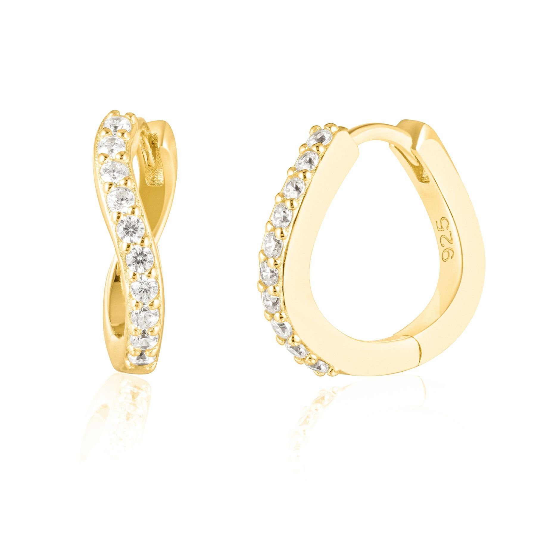 Brandlinger Paar Creolen Ohrringe Kitzbühel, Ohrringe geschwungen, Silber 9 günstig online kaufen