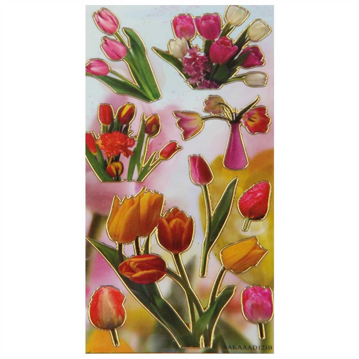 Bestlivings Sticker, (1-tlg), Sammelsticker, Blumensticker, Geschenkaufkleber, selbstklebend