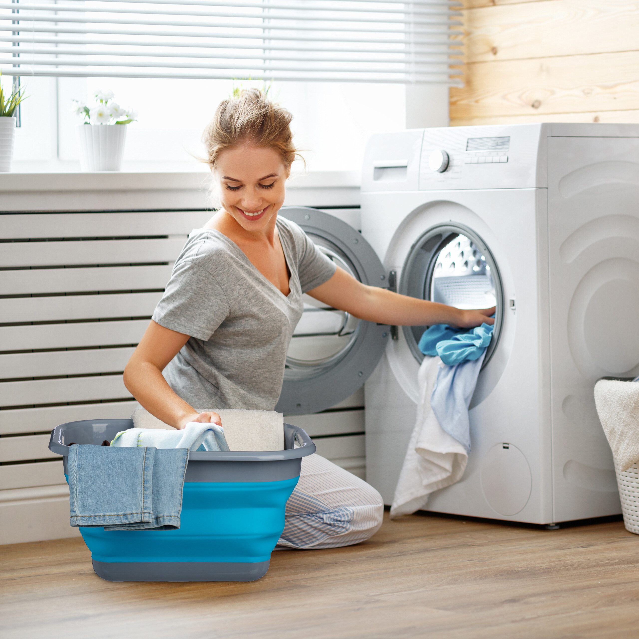 relaxdays Wäschekorb Faltbarer Wäschekorb 15 Liter günstig online kaufen