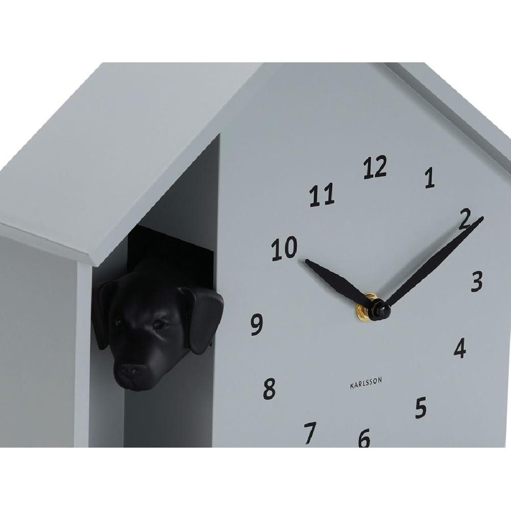 Karlsson Uhr Kuckucksuhr Peeking Doggy Grau