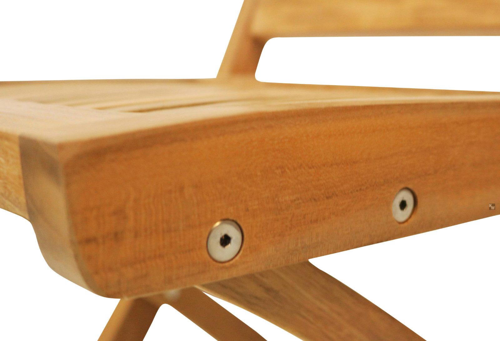 Kai Wiechmann Gartenstuhl Teak Klappstuhl ohne Armlehnen, Gartenklappstuhl aus massivem Teakholz, robuster und langlebiger Teak Balkonstuhl