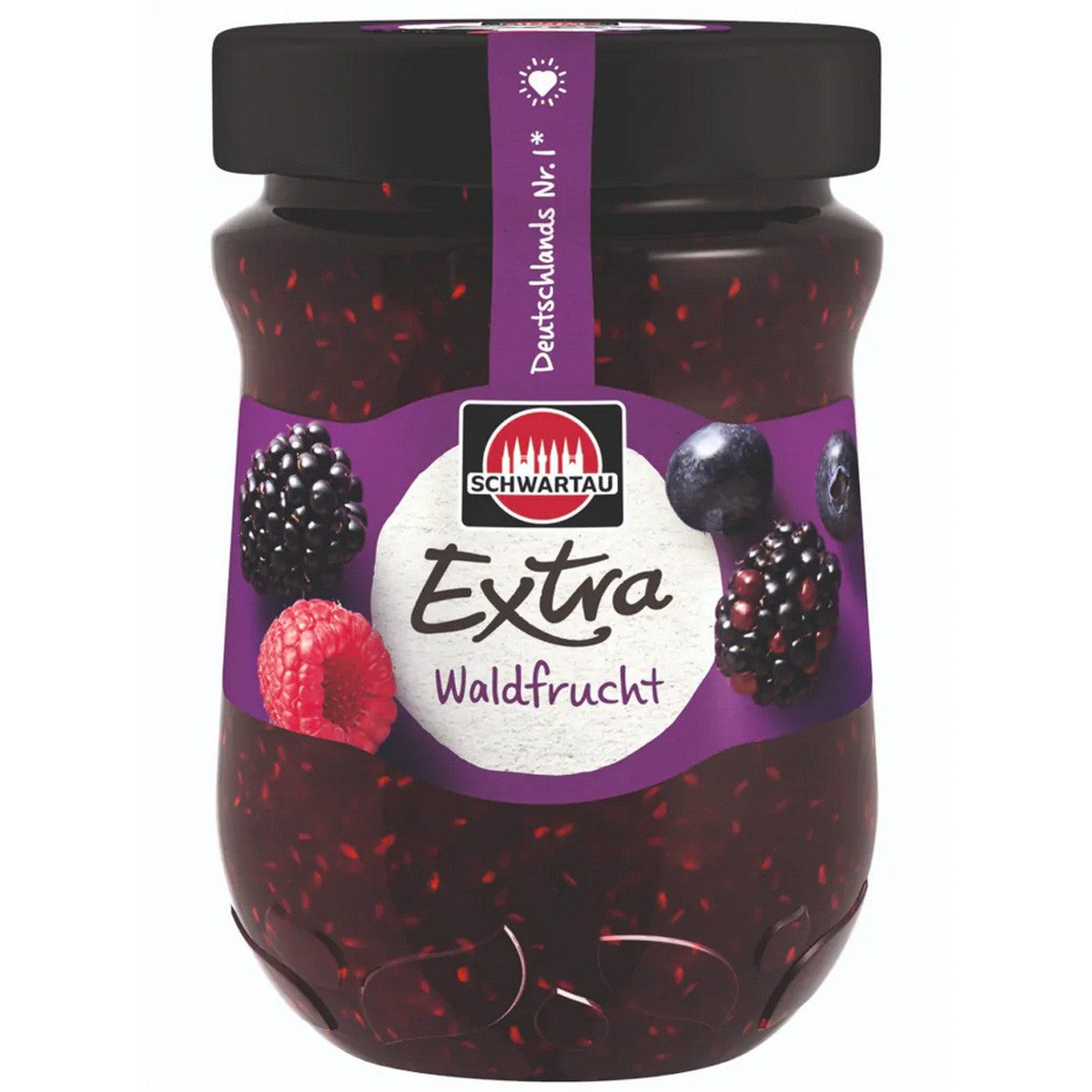 SCHWARTAU Fruchtaufstrich, Schwartau Extra Waldfrucht Frühstück Fruchtaufstrich vegan 340g