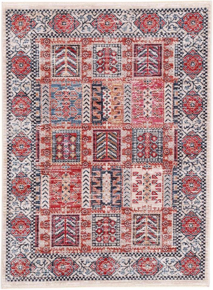 carpetfine Teppich Phoenix, rechteckig, Höhe: 6 mm, Vintage Orient Look, mit Fransen, Wohnzimmer