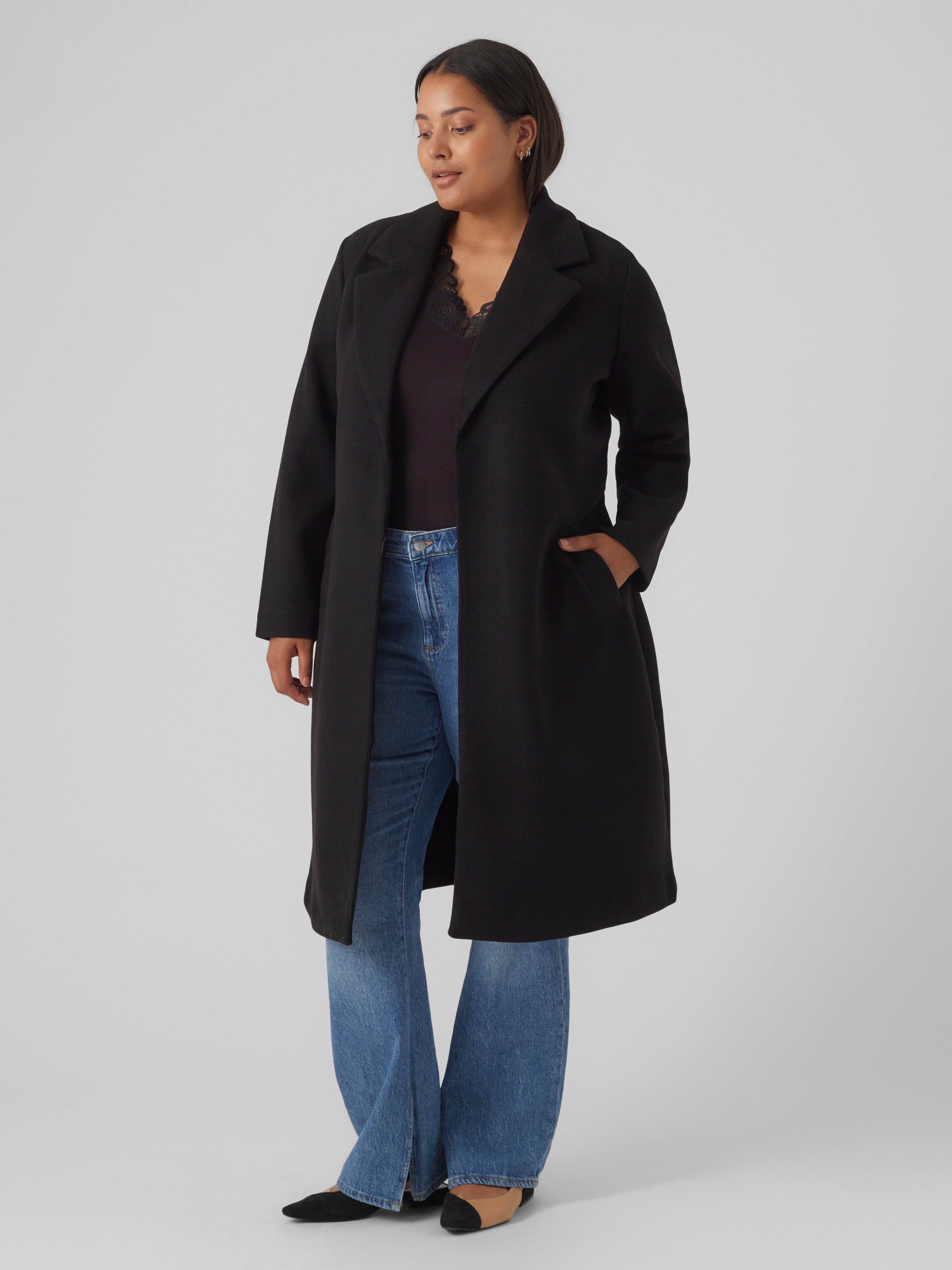 Vero Moda Curve Langmantel VMCFORTUNEAYA LONG COAT GA CUR NOOS – Bild 4 von 5