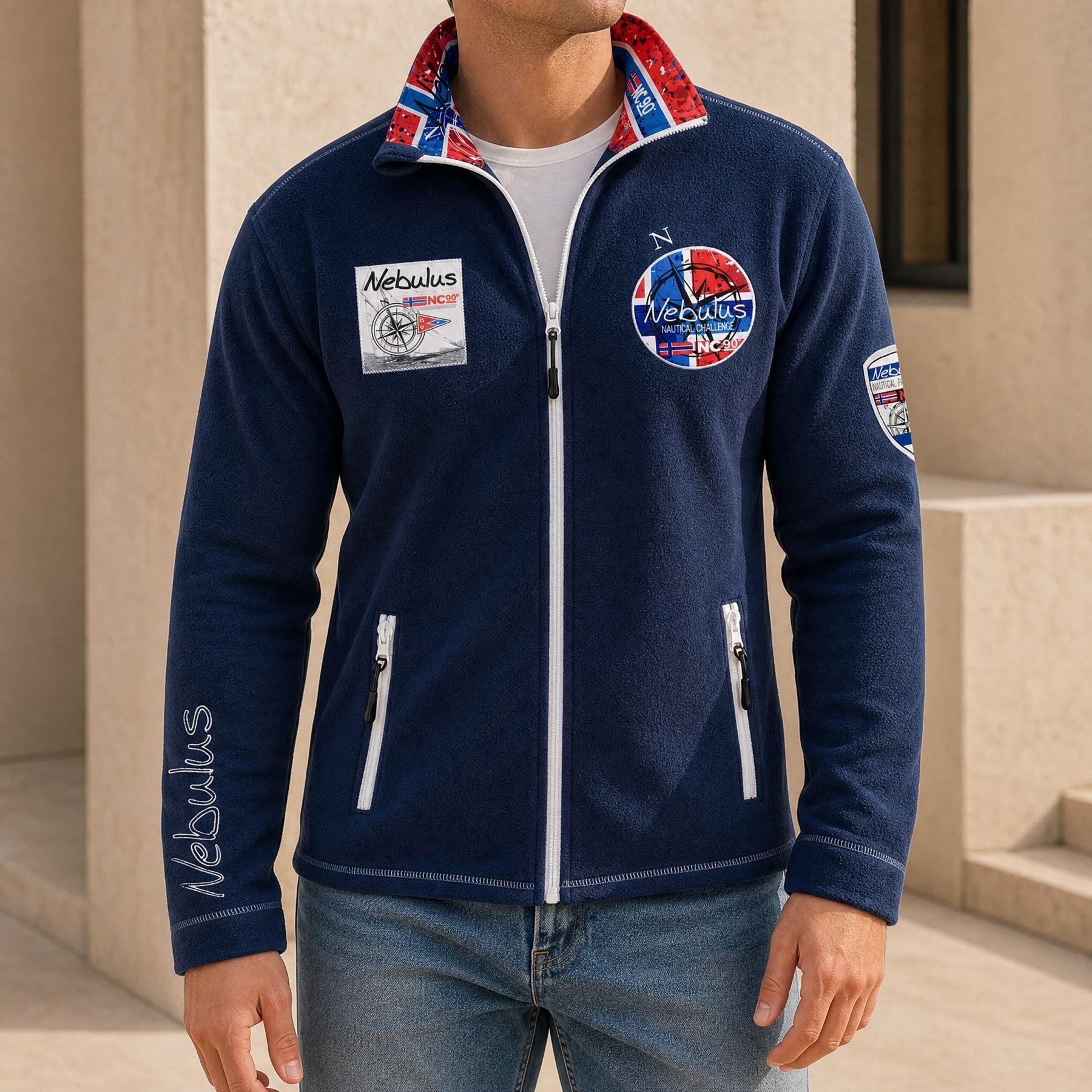 Nebulus Fleecejacke HENSON, Q2111 - Herren, navy, M