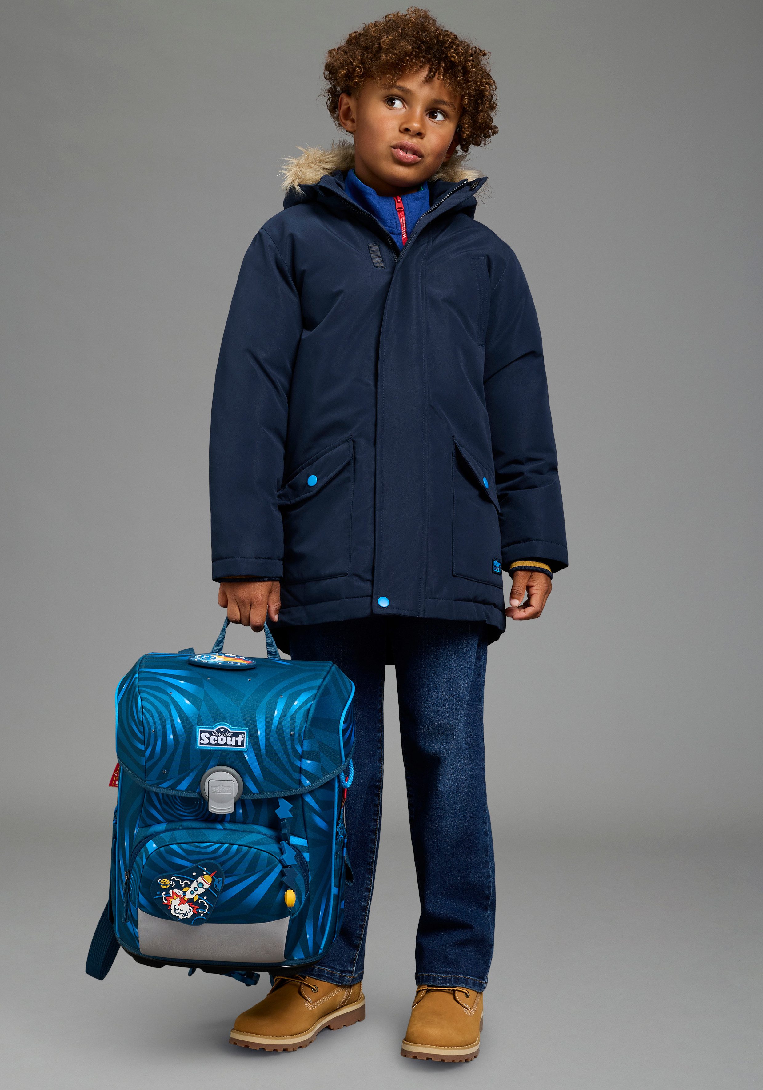 Scout Outdoorjacke Parka mit Fellkragen - SCOUT Warmer Parka mit abnehmbaren Kapuzendetails, mit Fleecefütterung – Bild 4 von 5
