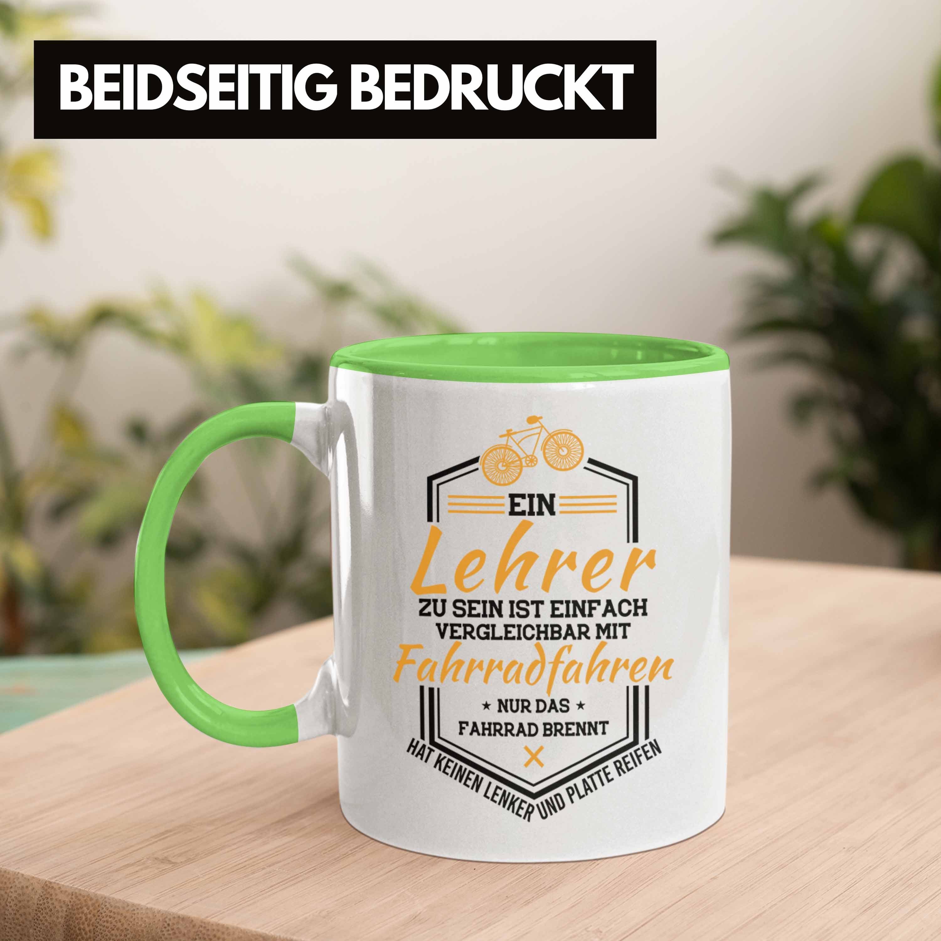 Trendation Tasse Englischlehrer Geschenke Lehrer Deutschlehrer Trendation Zubehör Grün Tasse Grundschule - mit Erdkundelehrer Lustig Mathelehrer Geschenkideen Lehrer Spruch