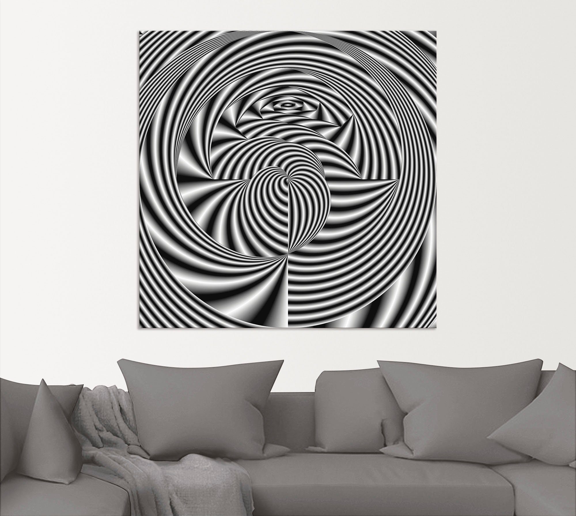 Artland Alu-Dibond-Druck CNC monochrom, Muster (1 St), für Innen- und Außenbereich geeignet, Outdoorbild