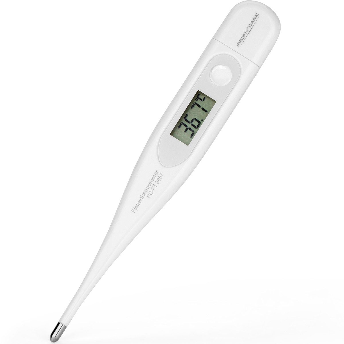 ProfiCare Fieberthermometer PC-FT 3057, LCD-Display, 1 Tasten-Bedienung, Endsignal