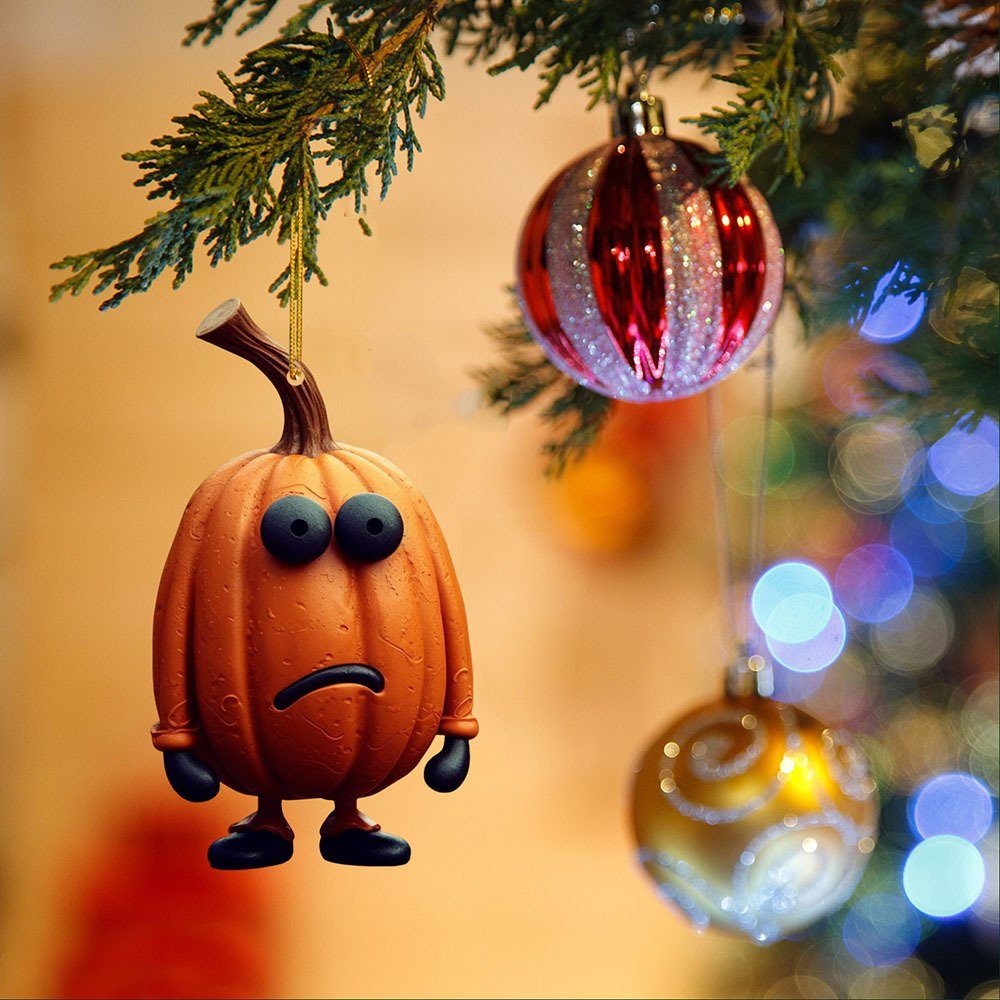 Blusmart Hänge-Weihnachtsbaum Halloween-Kürbisse In Kompakt Menschlicher Form, Basteln, 005 Lustig