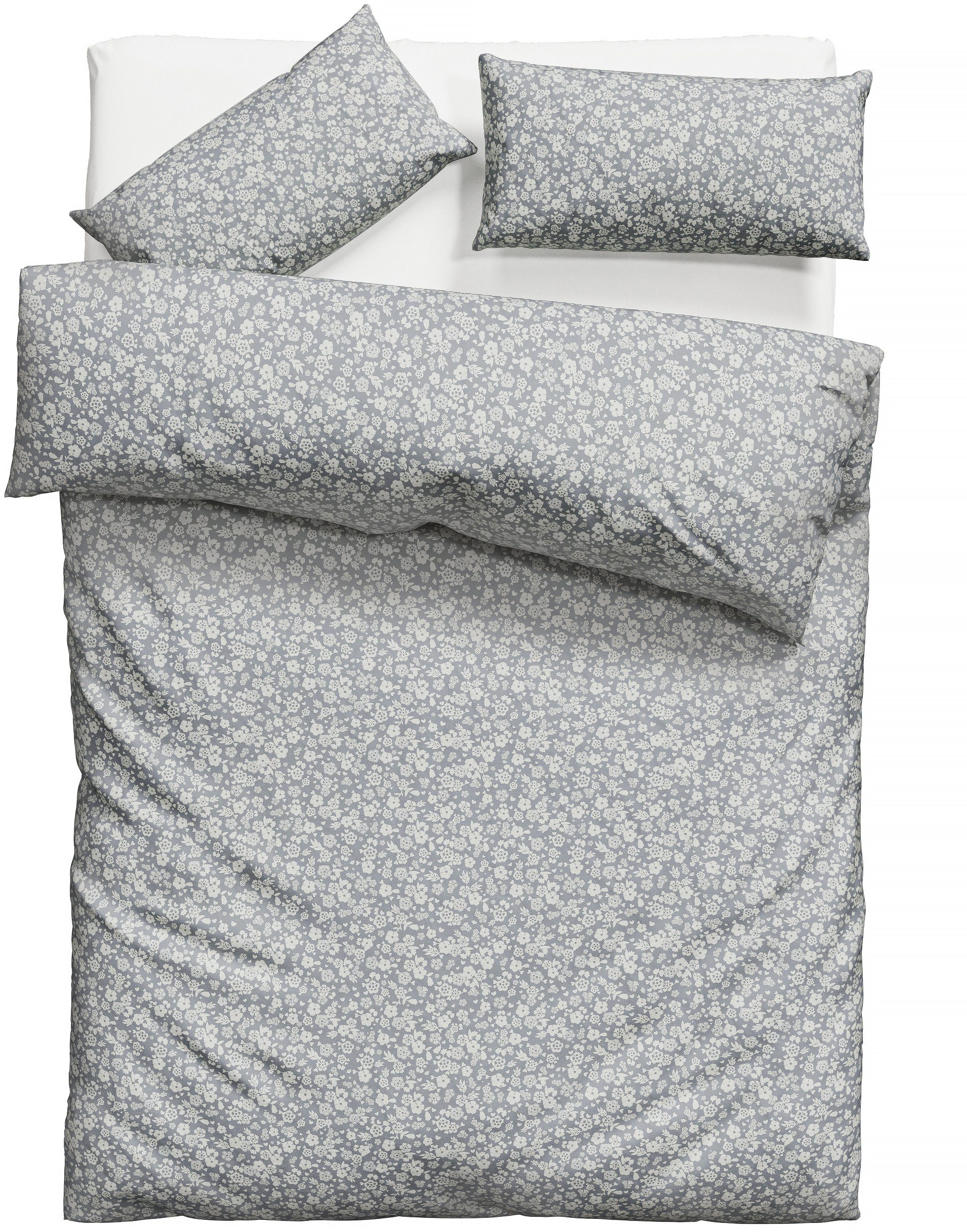 OTTO home Bettwäsche Mariby, Renforcé, 2 teilig, mit feinem Blümchen Design, skandinavisch, romantische Bettwäsche
