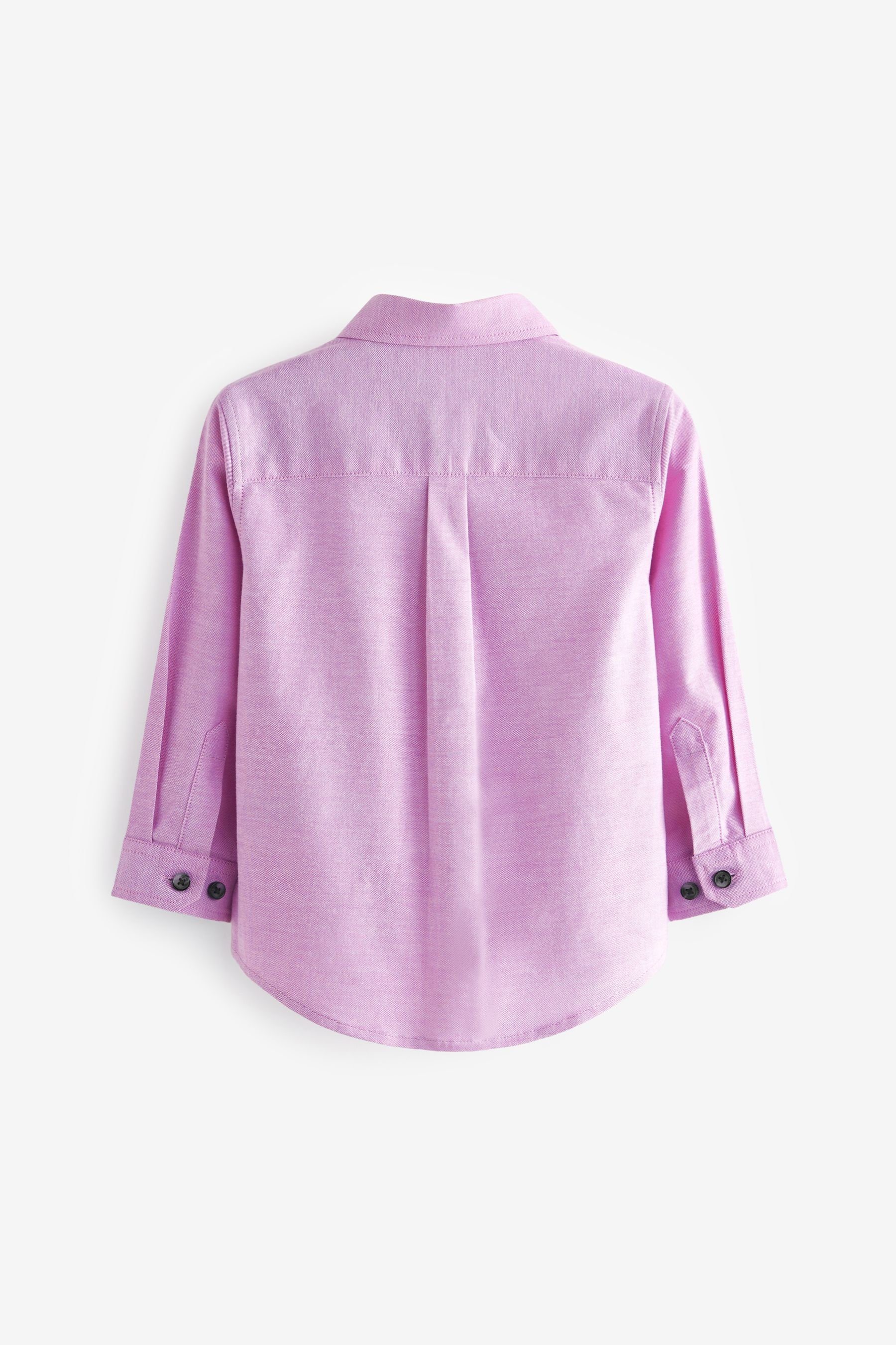 (1-tlg) Besätzen Next Oxfordhemd Jeanshemd Langärmeliges mit Pink