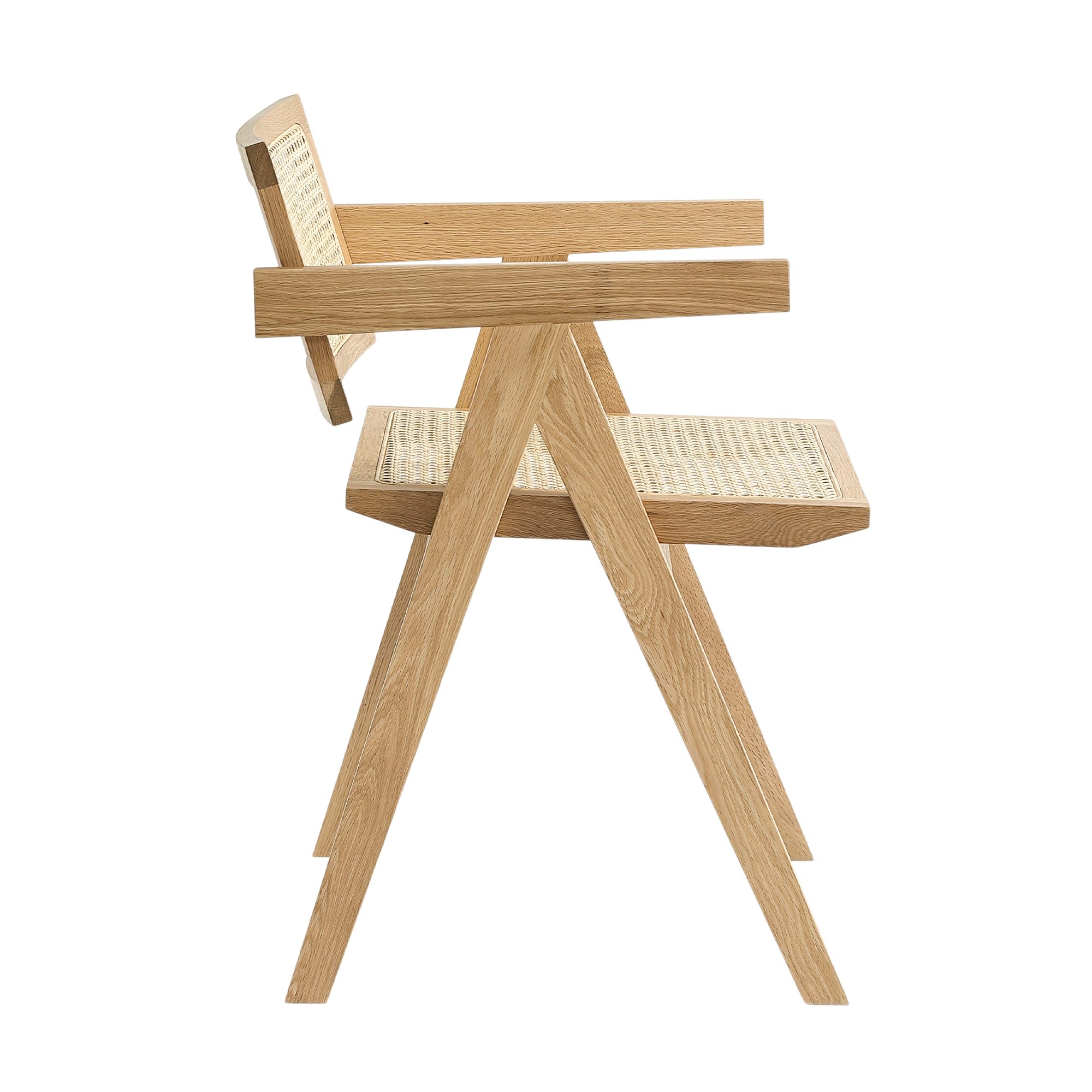 LIM HOME Esszimmerstuhl SW020/SW021 (Packung, 2 St), Eichenholzrahmen mit Sitzfläche aus Rattan, Montage erforderlich