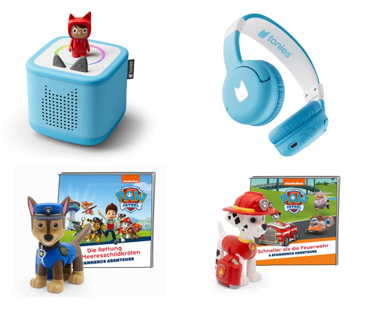 tonies Spar-Starterset Toniebox 2, Lauscher + 2 Paw Patrol Tonies Lautsprechersystem