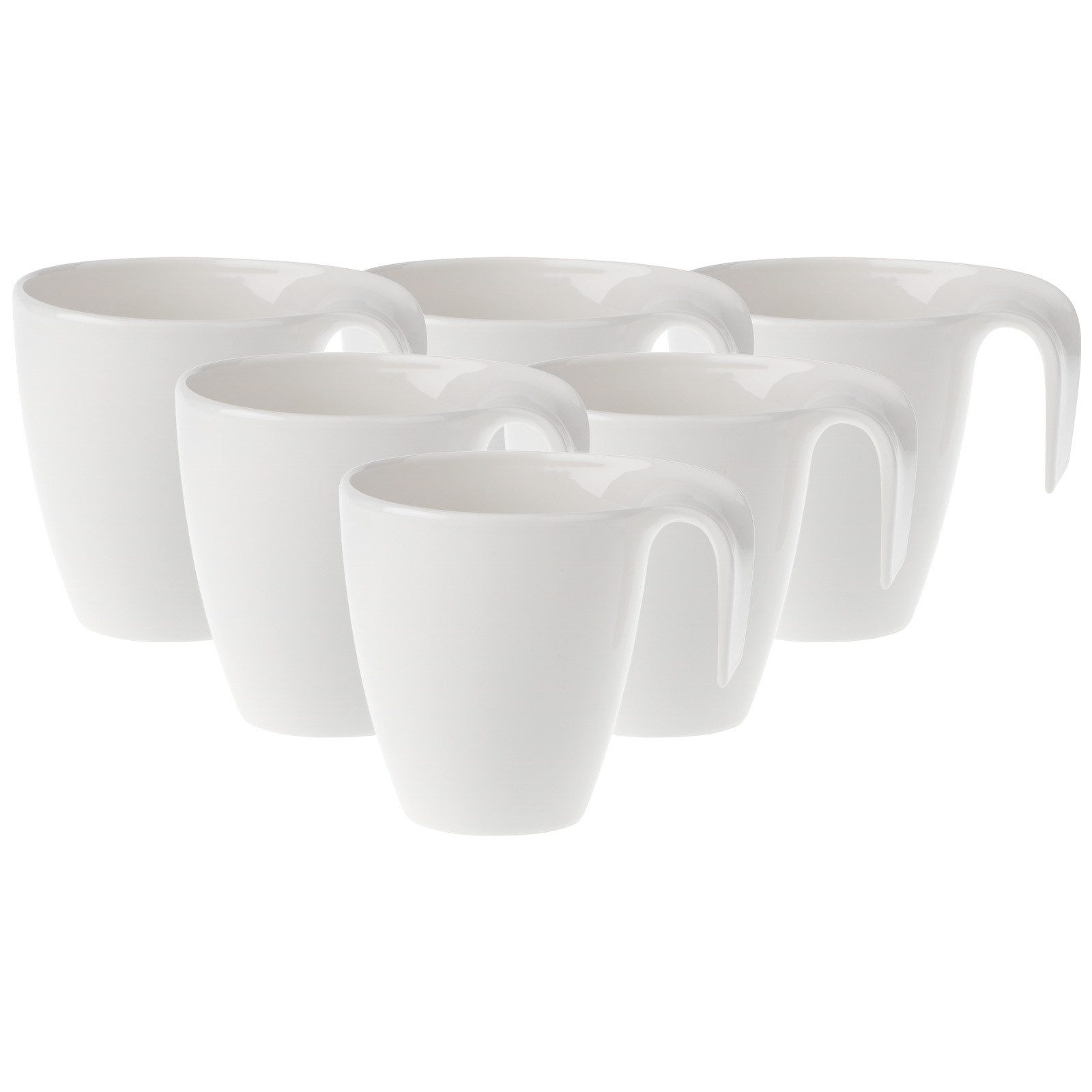 Villeroy & Boch Becher Flow Kaffeebecher 280 ml 6er Set, 6-tlg., Porzellan