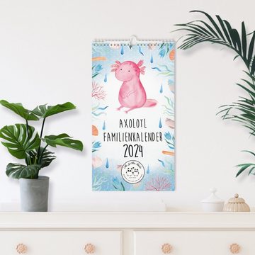 Mr. & Mrs. Panda Familienkalender 2024 Axolotl Collection - Weiß - Geschenk, Terminplaner, Kalender mit