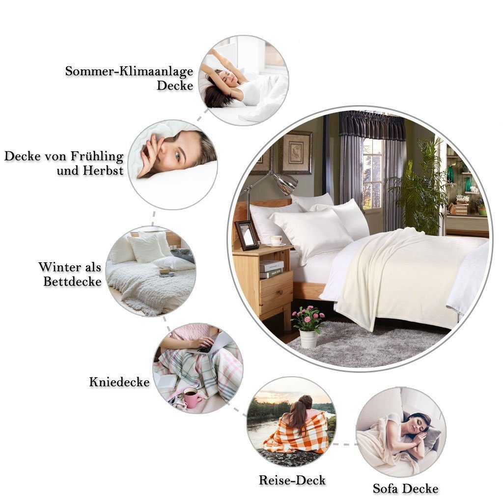 Wohndecke Fleecedecke Sofadecke Wohndecke Kuscheldecke, 150x200 günstig online kaufen
