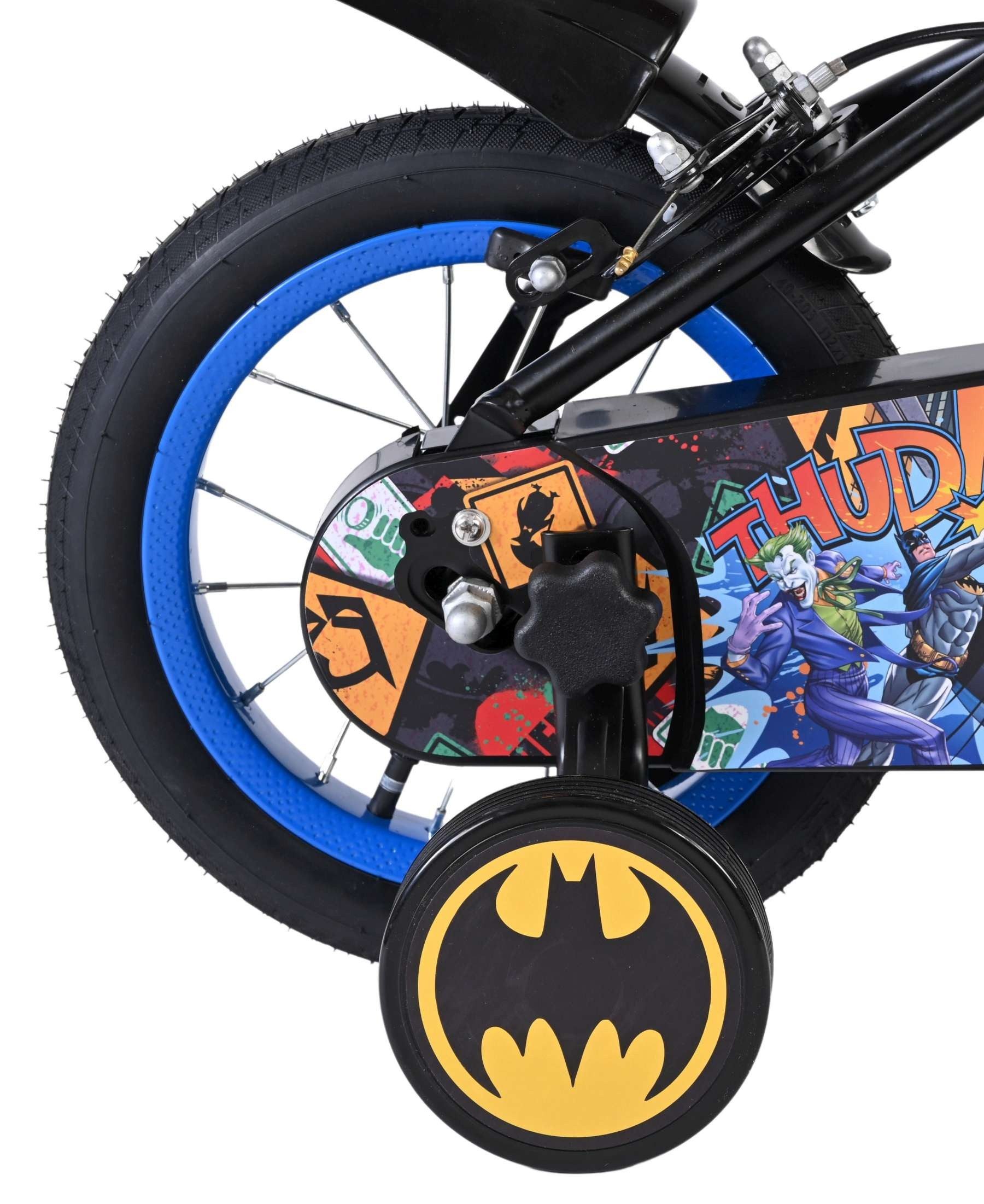 Volare Kinderfahrrad Batman Kinderfahrrad - Jungen - 12 Zoll - Schwarz - Zwei Handbremsen, 550 kg