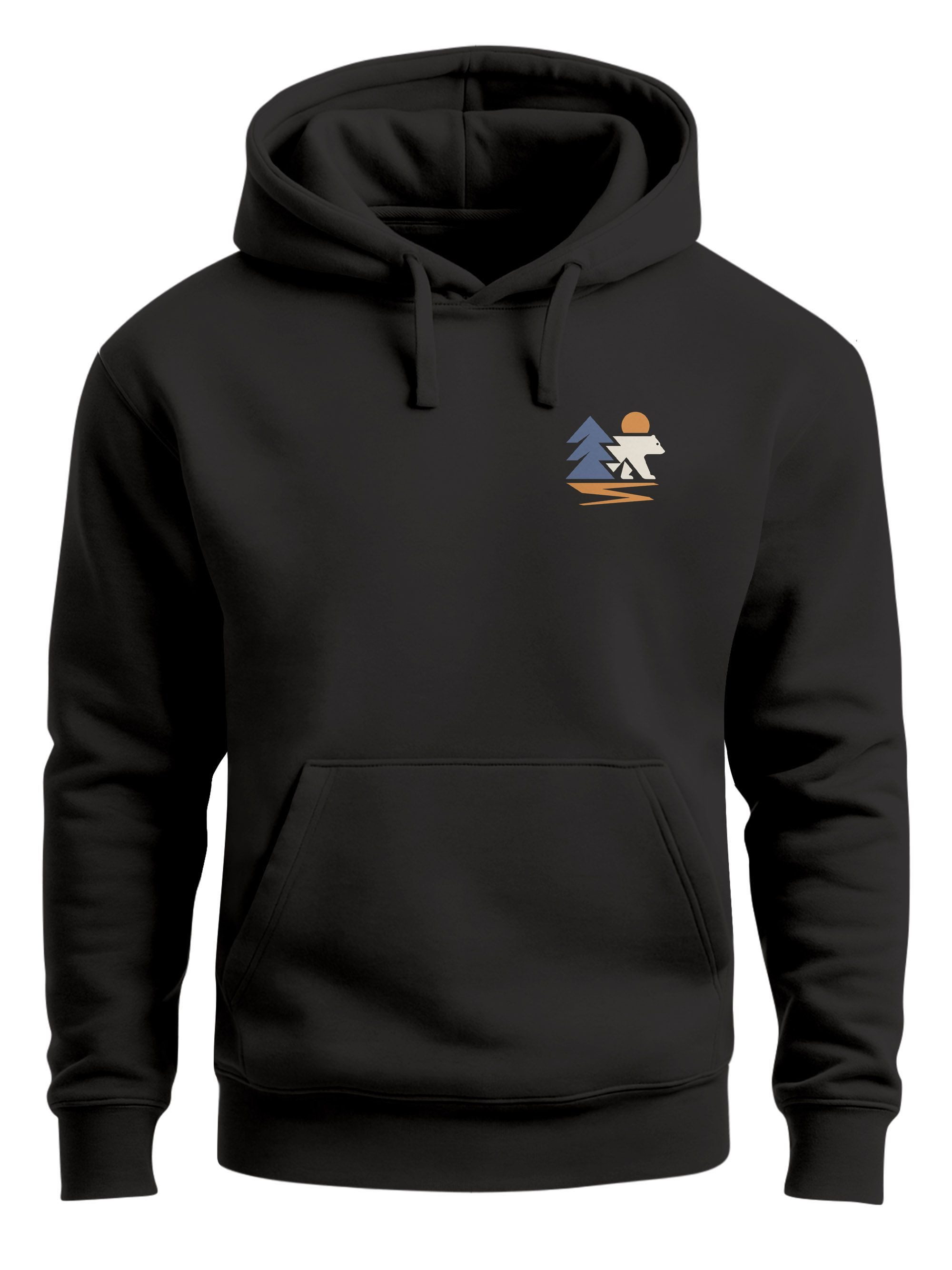 Neverless Hoodie Hoodie Herren Print Camping günstig online kaufen