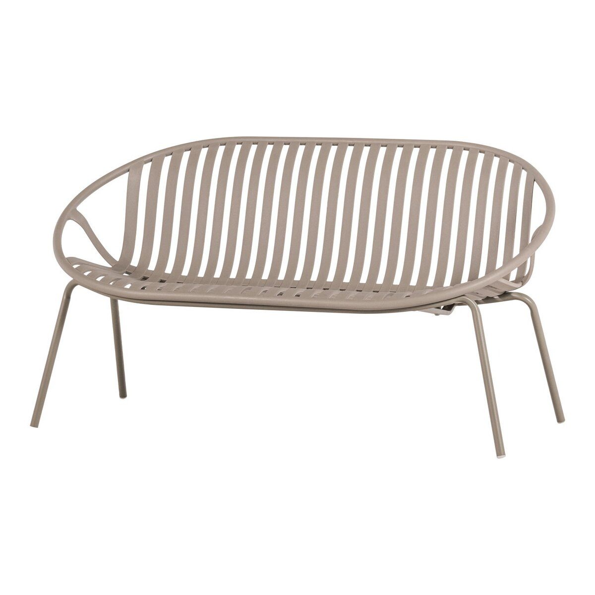 WOOOD Sofa 2-Sitzer Bruce - Aluminium & Polypropylen, Sand, Leichtgewicht, spielerisches Design