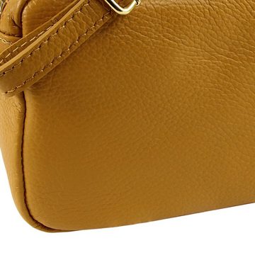 Toscanto Umhängetasche Toscanto Tasche gelb Umhängetasche mittel (Umhängetasche), Damen Umhängetasche Leder, gelb, Größe ca. 22cm