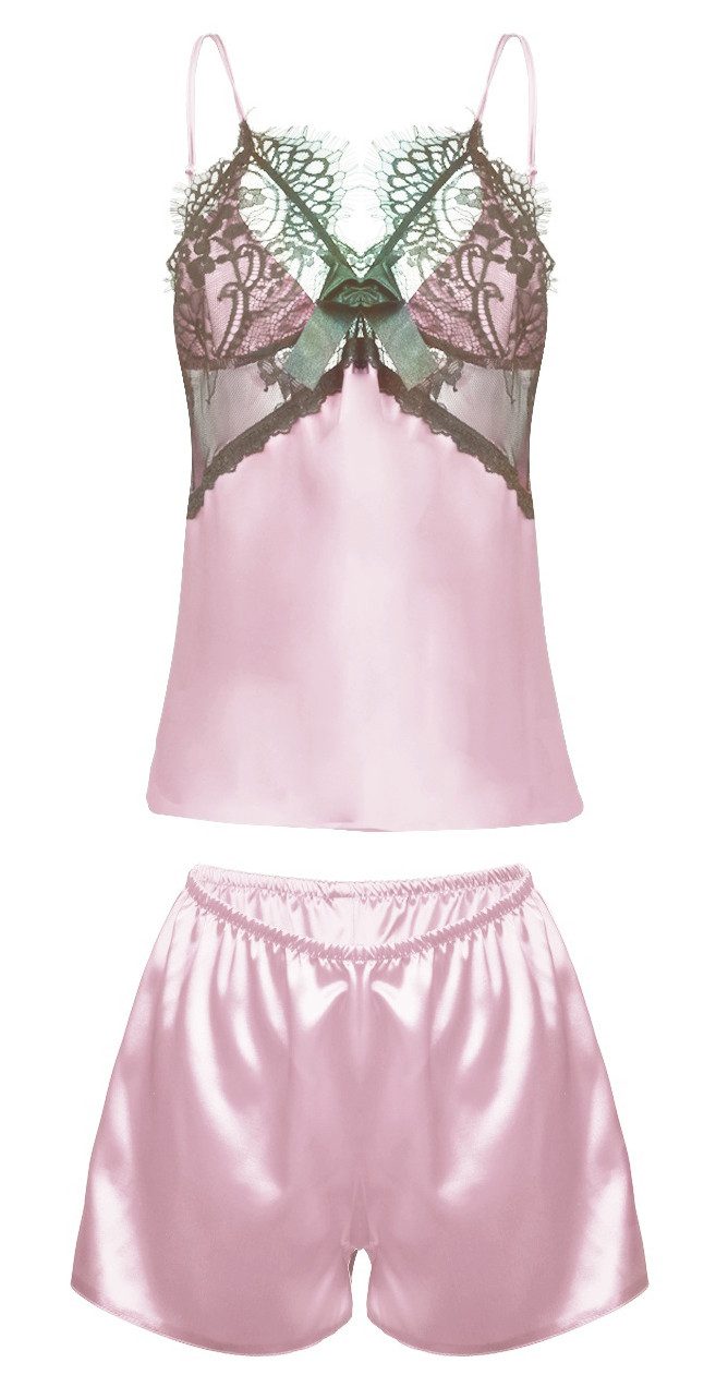 DKaren Pyjama einfarbiges 2teiliges Nachtwäsche-Set (Top, günstig online kaufen