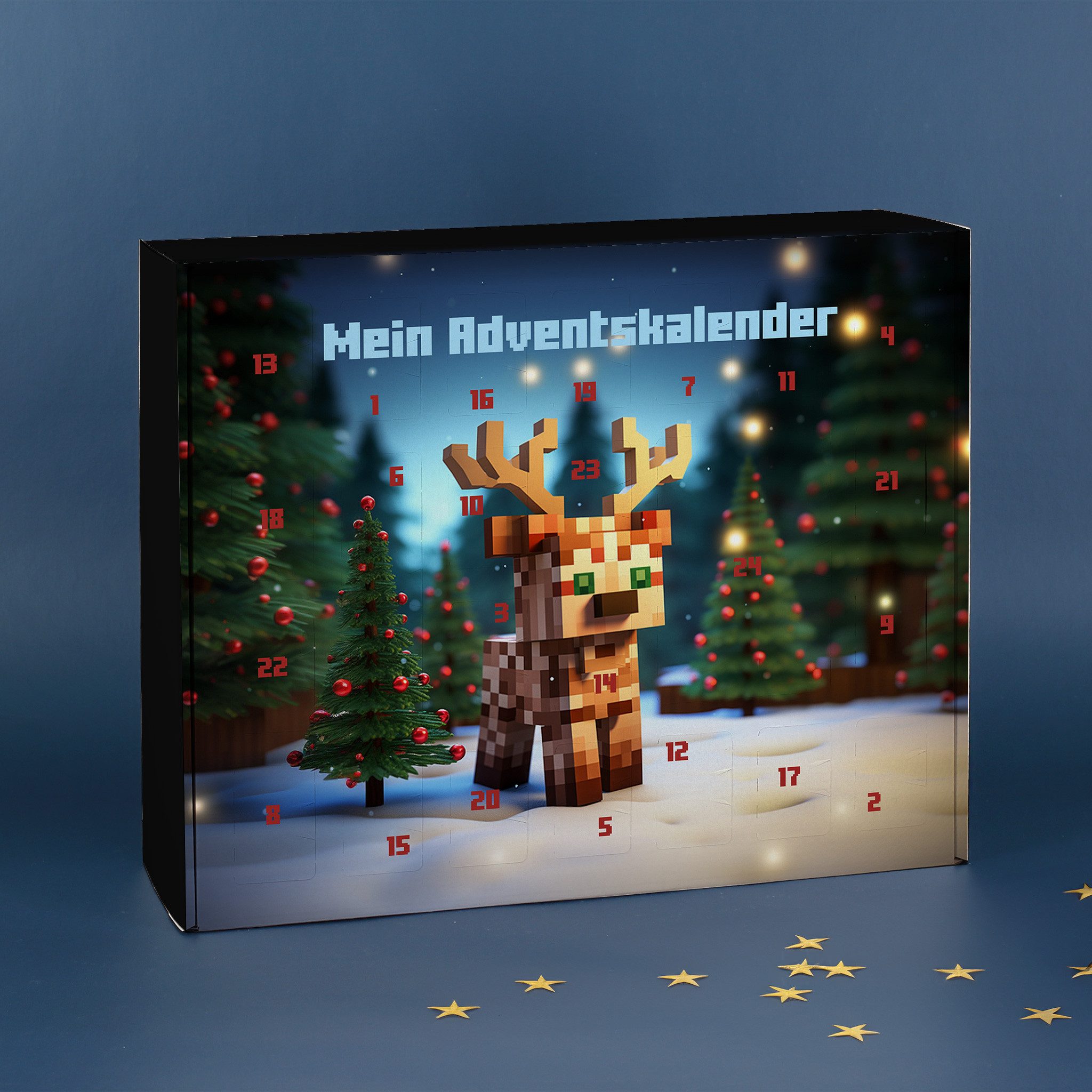 Herz & Heim befüllbarer Adventskalender mit festlichen Motiven zu Weihnachten - DIY Adventskalender, zum selbst Befüllen, aus stabiler Pappe – Bild 3 von 5