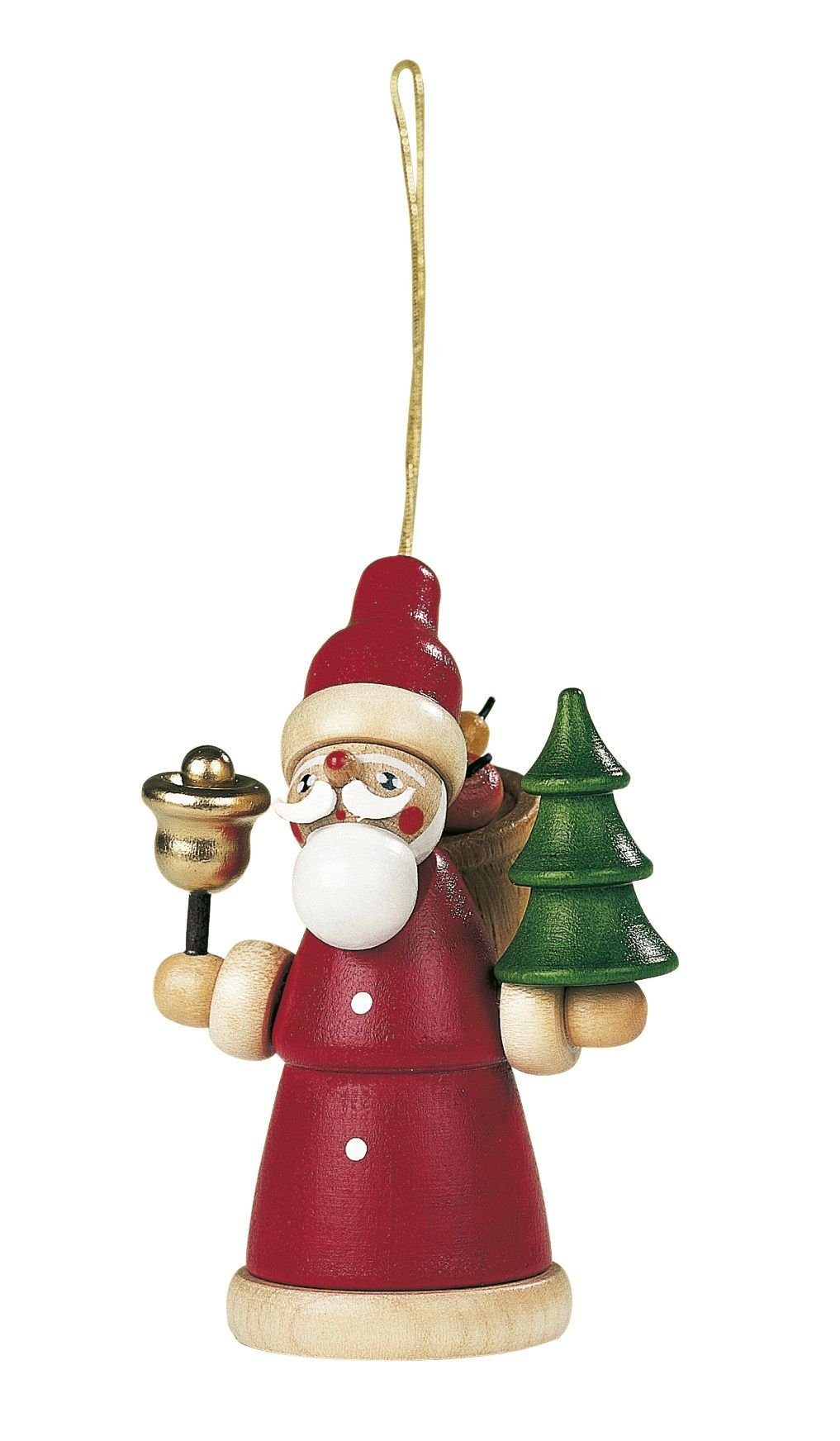Müller Kleinkunst GmbH Seiffen Christbaumschmuck Christbaumschmuck Baumbehang Weihnachtsmann farbig Höhe 8 cm NEU