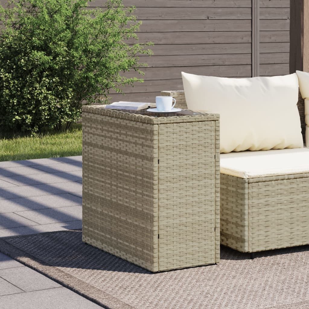 vidaXL Gartentisch Garten-Beistelltisch mit Glasplatte 58x27,5x55 günstig online kaufen
